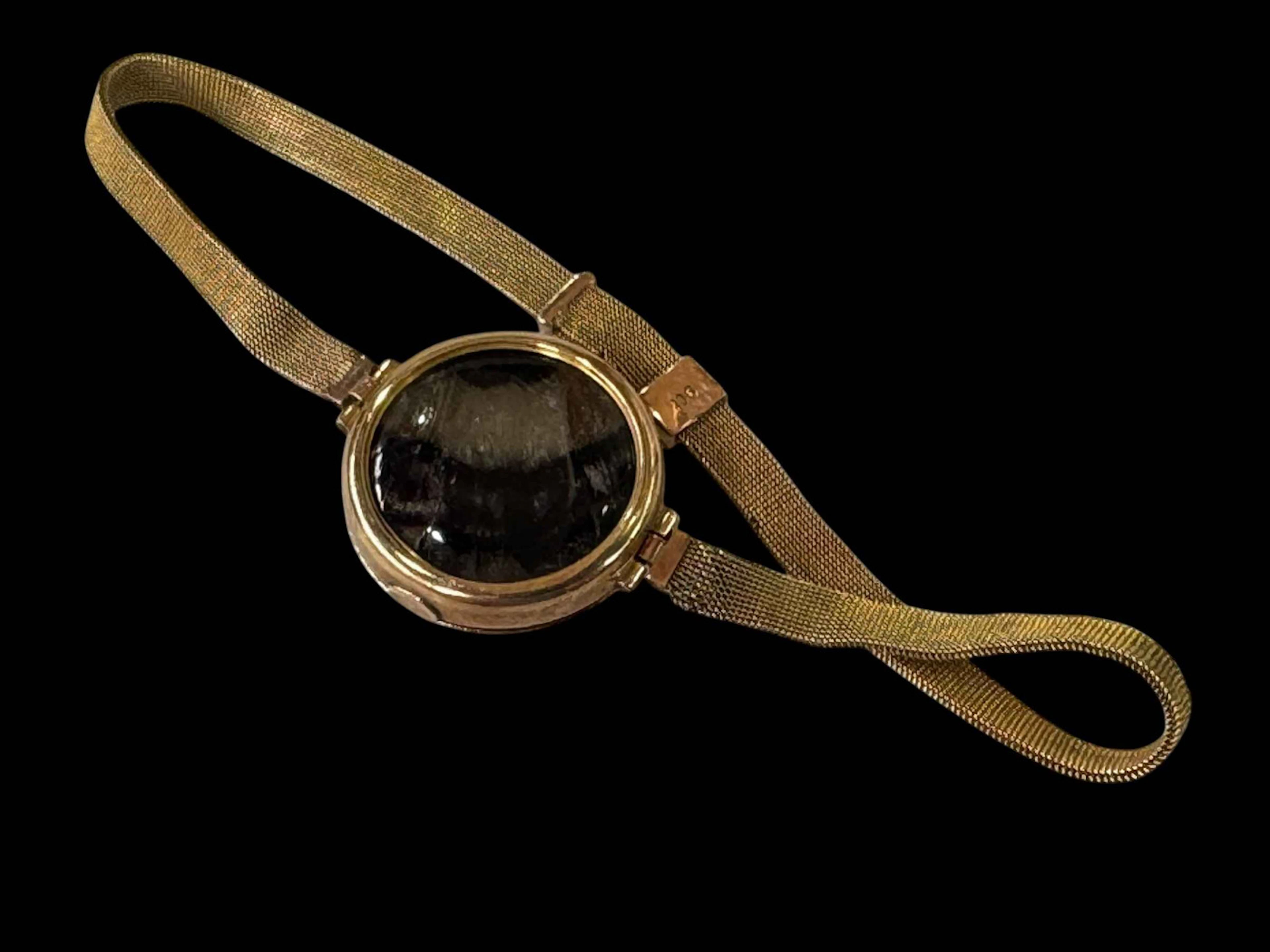 9 carat gold blue john bracelet (previously a watch).