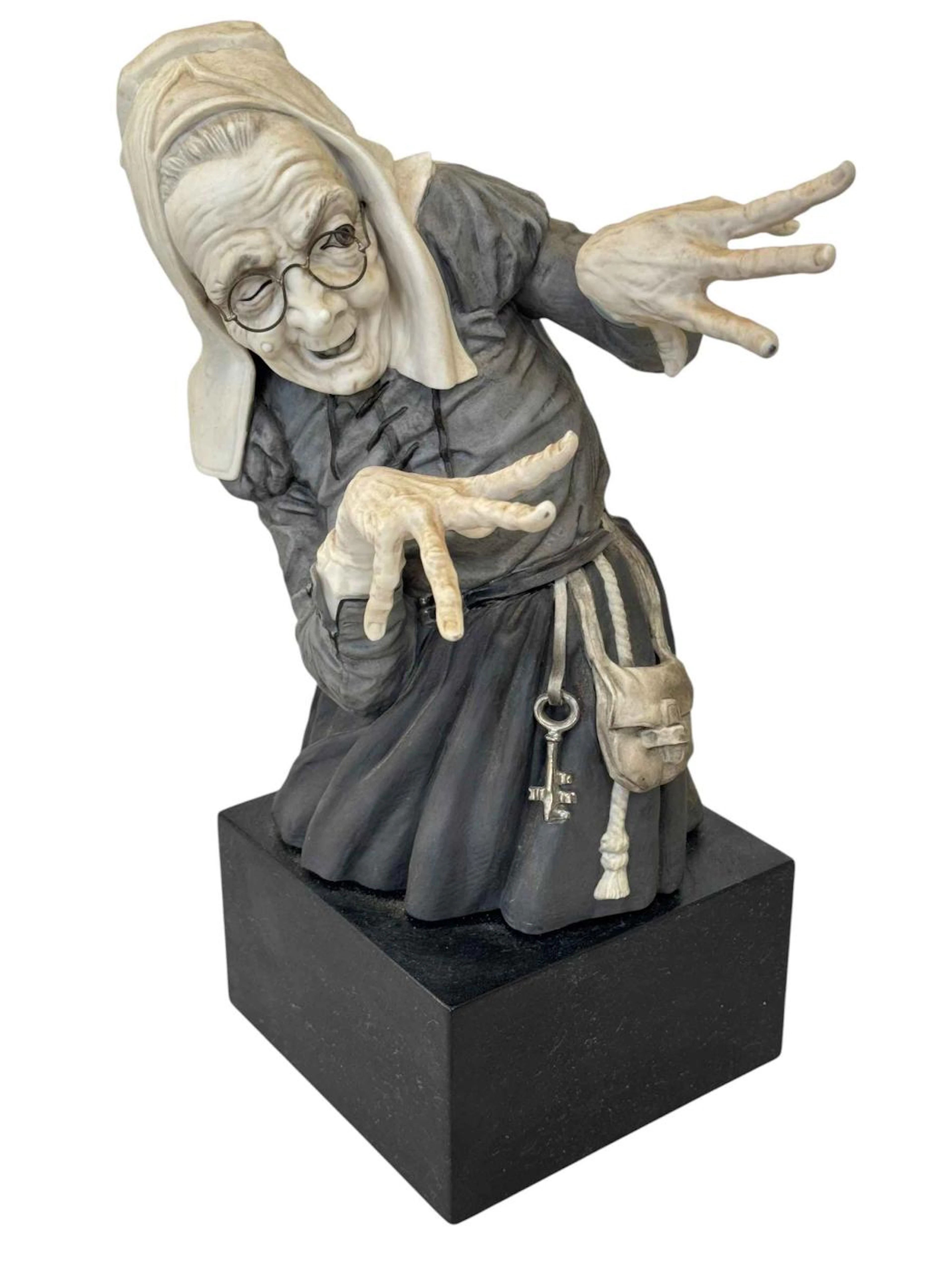 Rare pair of Algora porcelain witches, number 63 and 64, Witch with