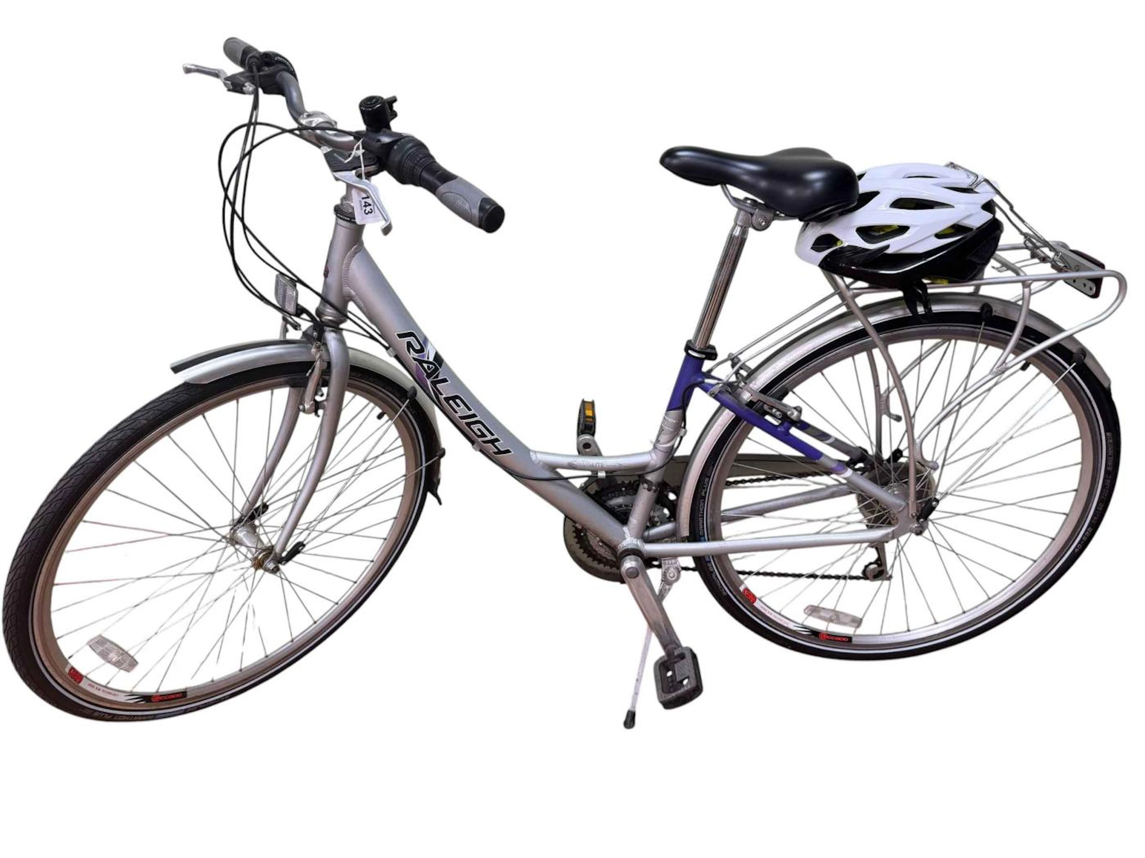 Woman's Raleigh Pioneer Metro bicycle.