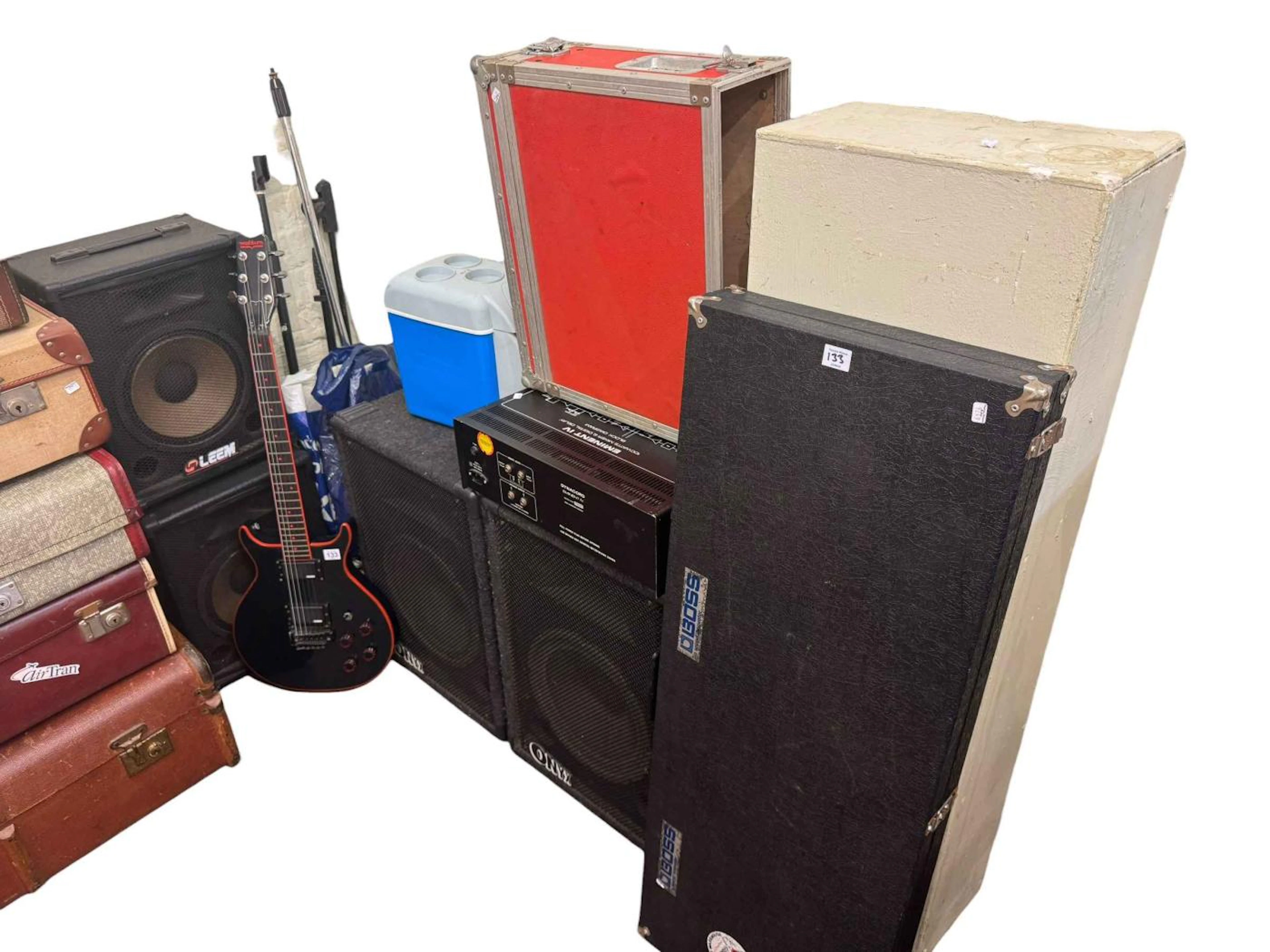 Washburn electric guitar, Dynacord Eminent IV Amp with case, two pairs
