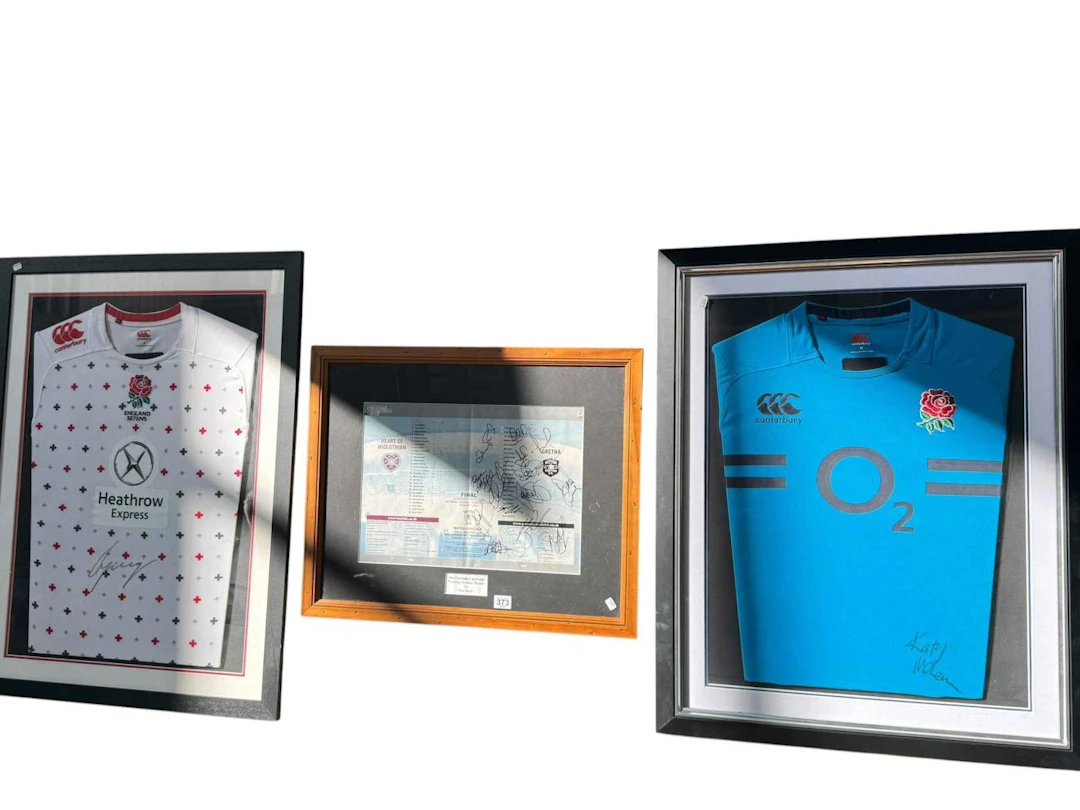 England Ladies signed rugby shirt 'Katy McLean' another signed England