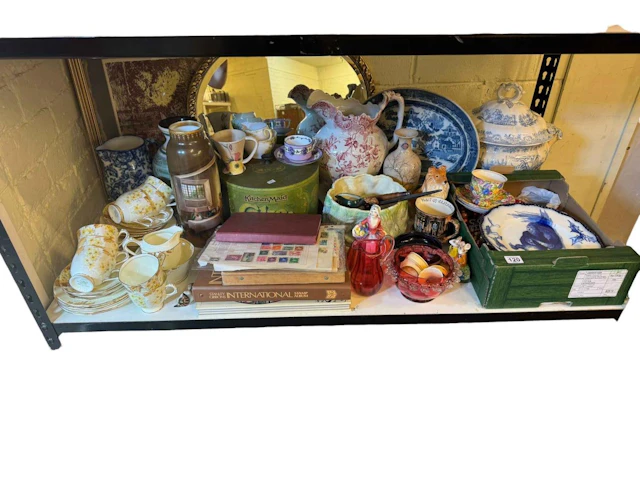 Collection of assorted china including blue and white soup tureen