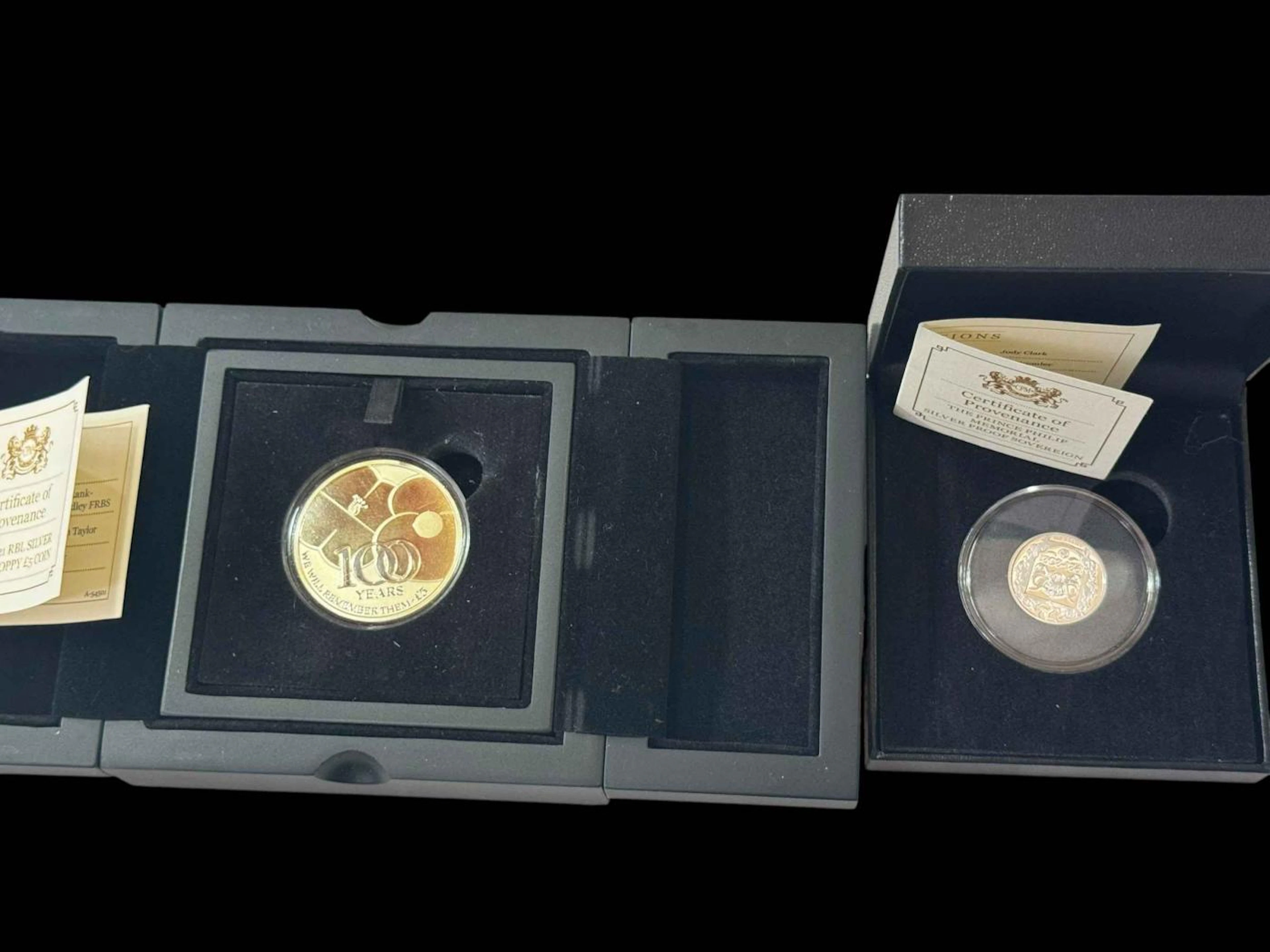 2021 RBL silver proof poppy £5 coin together with The Prince Philip