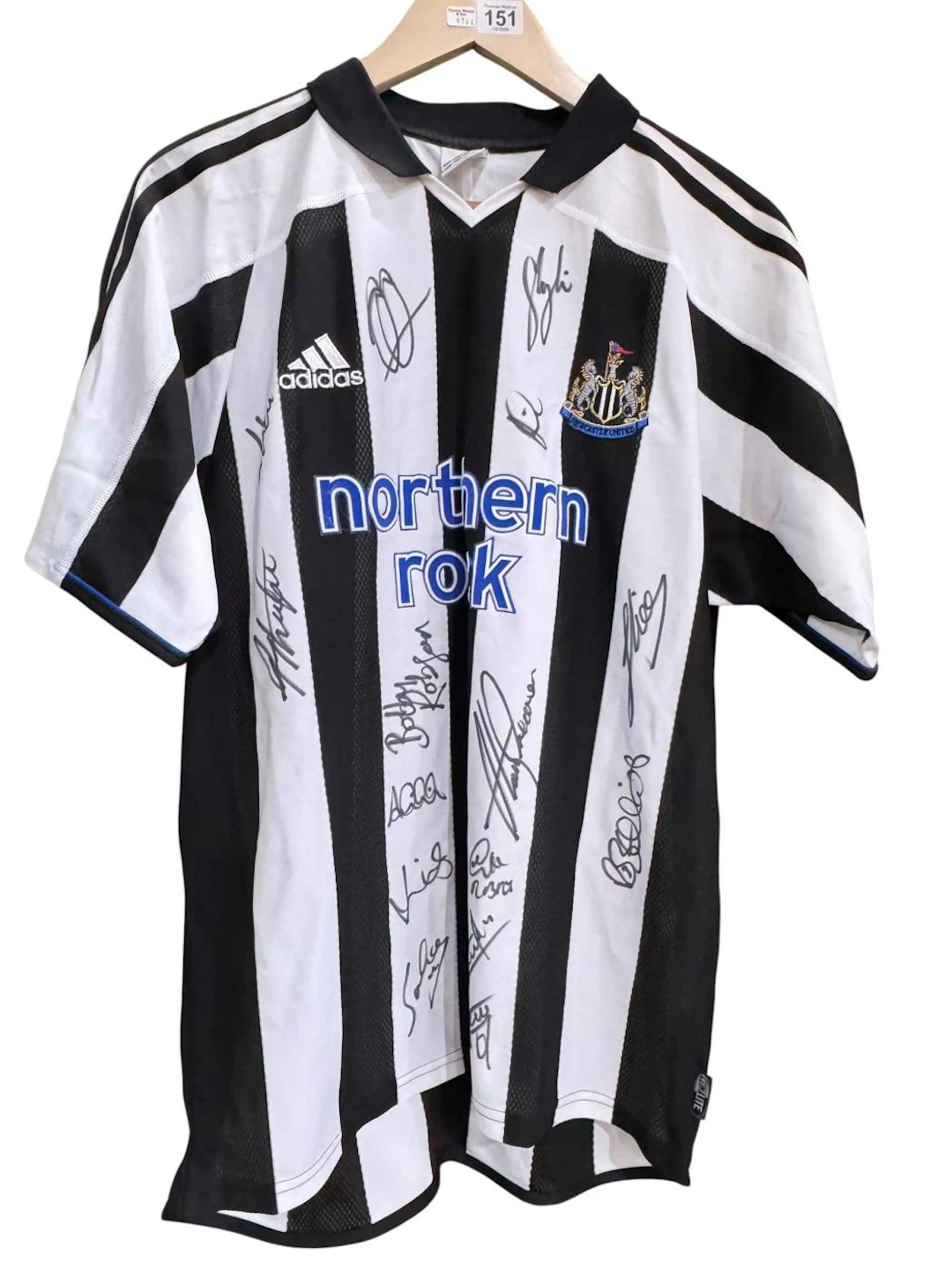 Early 21st Century signed Newcastle Shirt, signatures include Bobby