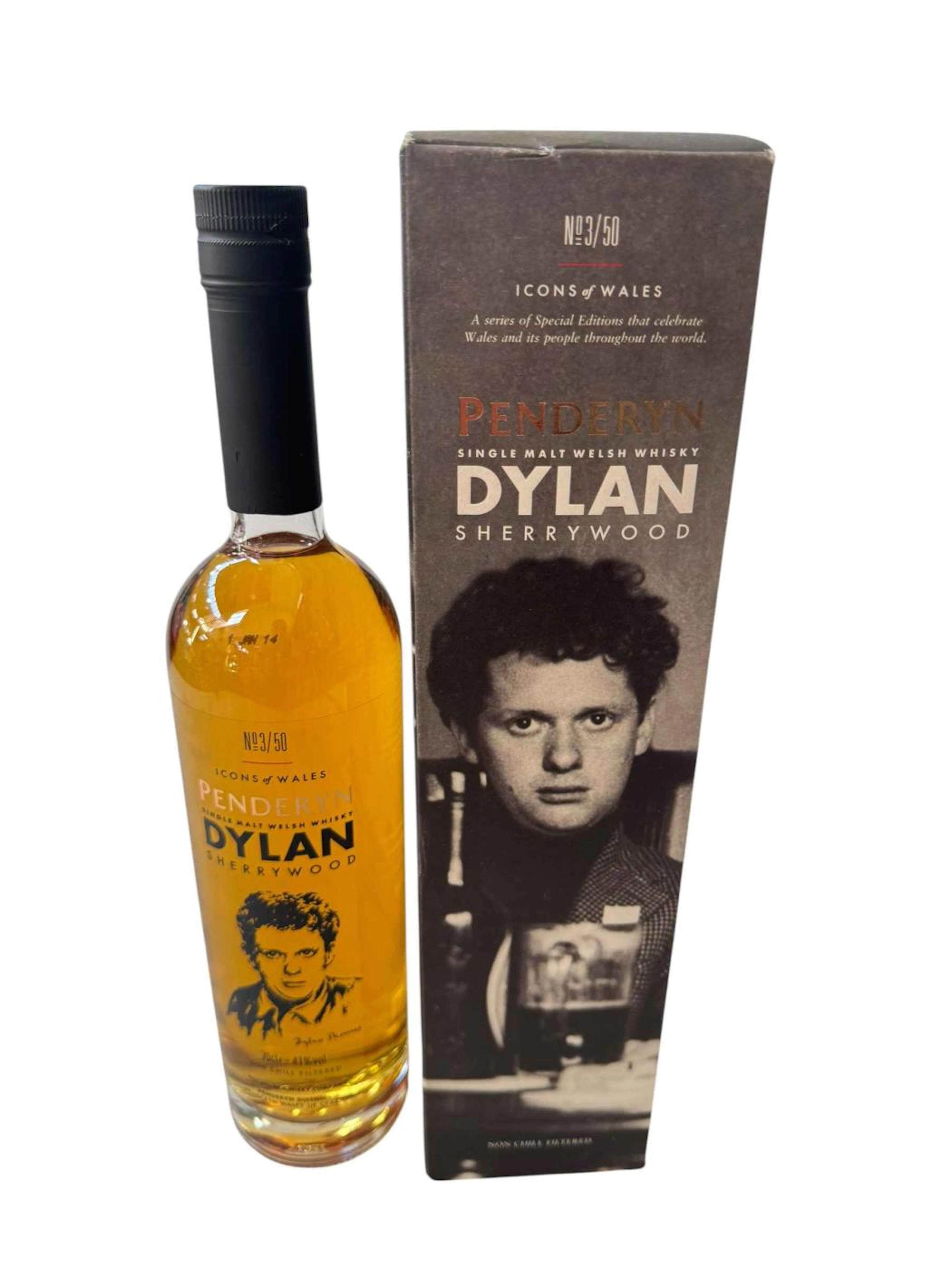 Penderyn Single Malt Welsh Whisky, Dylan Thomas Sherry Wood, with box.