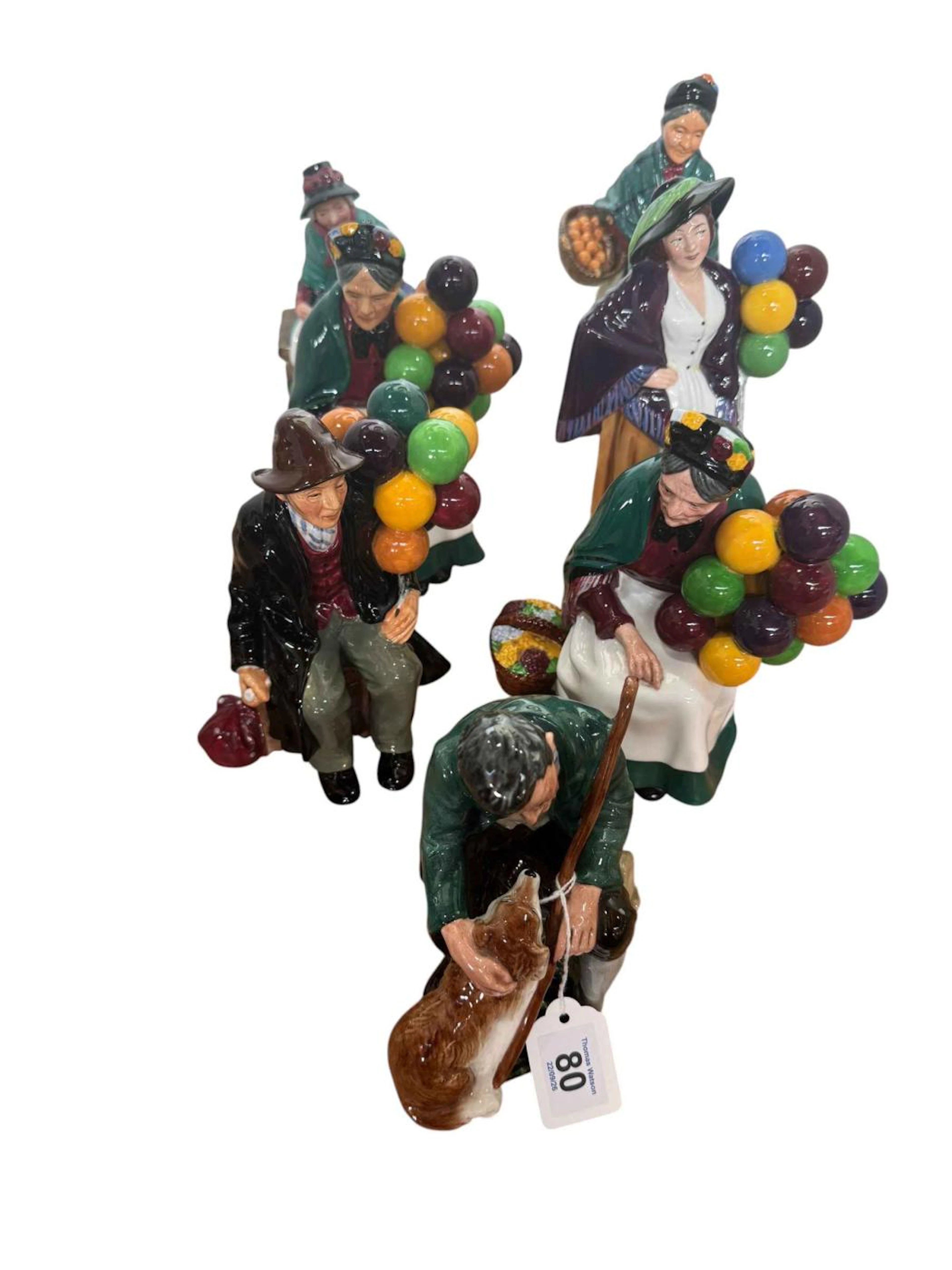 Seven Royal Doulton figures including 'The Master' HN2325, two 'The
