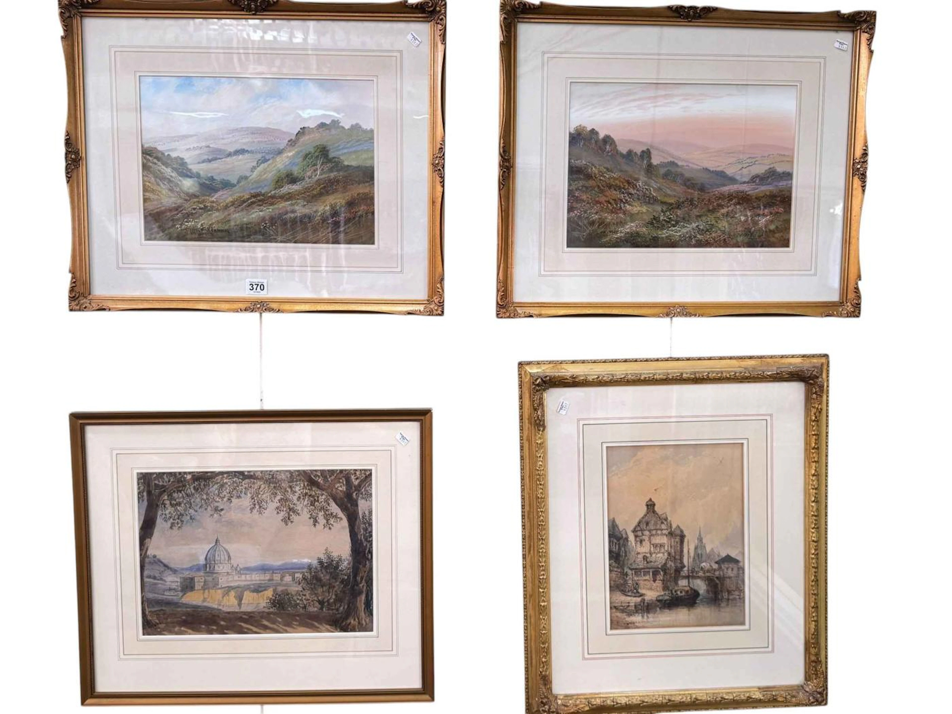 Pair of oil paintings of 'On the Brecknock Hills' and 'On the Mendips'