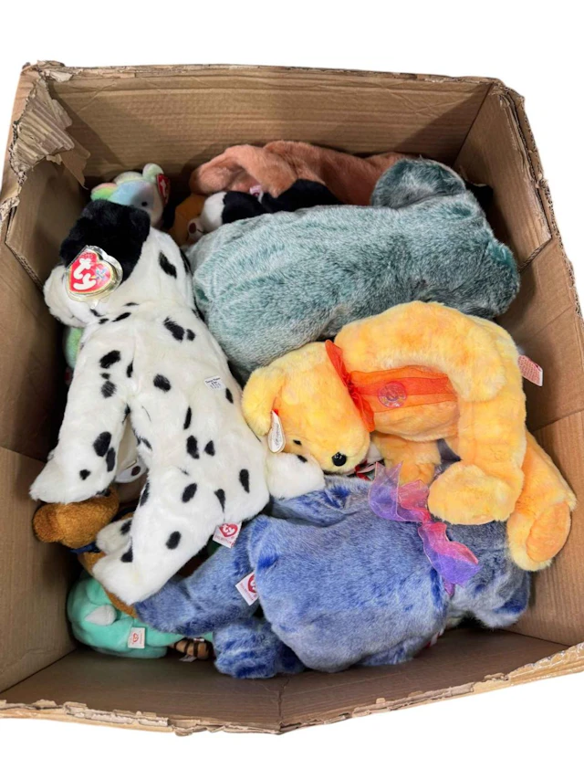 Collection of soft toys including TY.