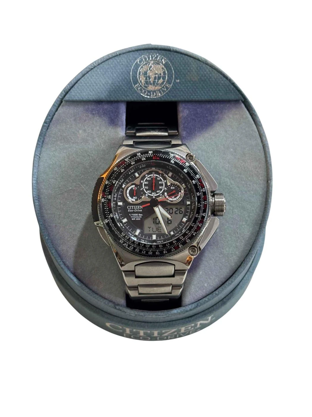 Gents Citizen Eco Drive Promaster chronograph (boxed).