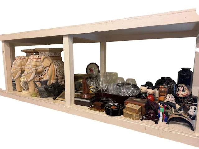 Large collection of Oriental ceramics, metal and wood wares including