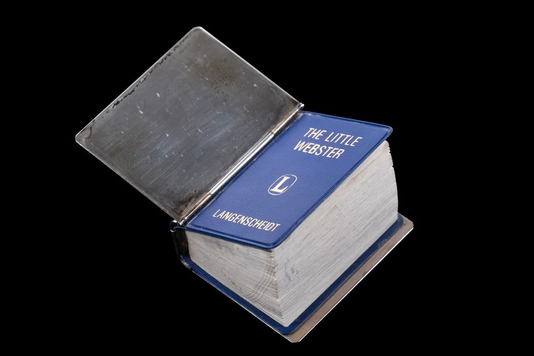 TIFFANY STERLING CASED MINIATURE WEBSTER DICTIONARY