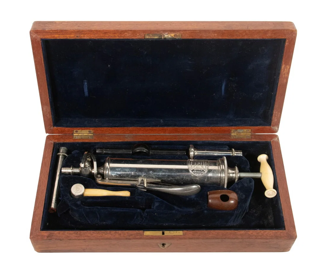 CIRCA 1870 BRITISH CASED SURGICAL TOOL BY MAYER & MELTZER