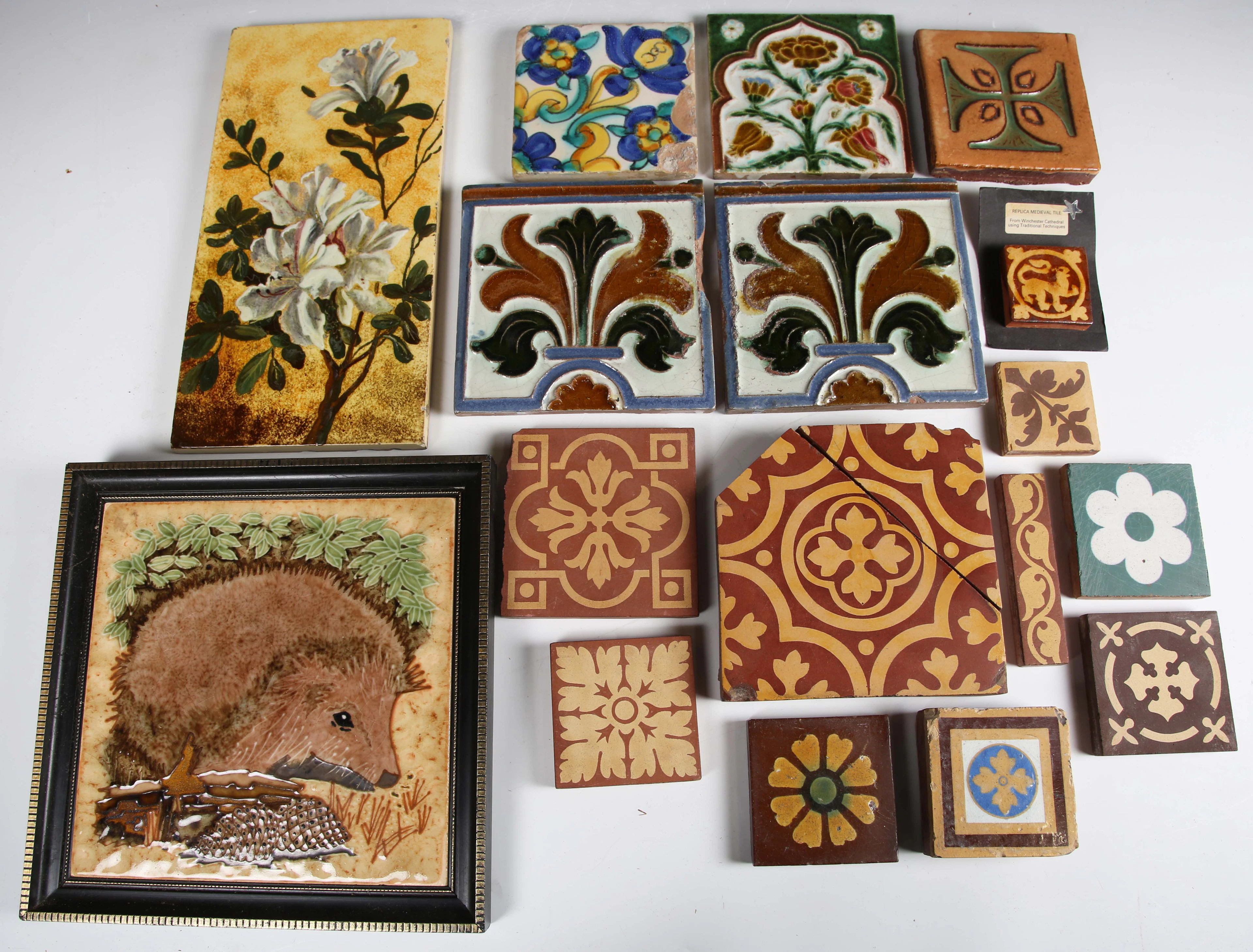 A Maw & Co. Floreat Salopia rectangular tile, circa 1885, painted