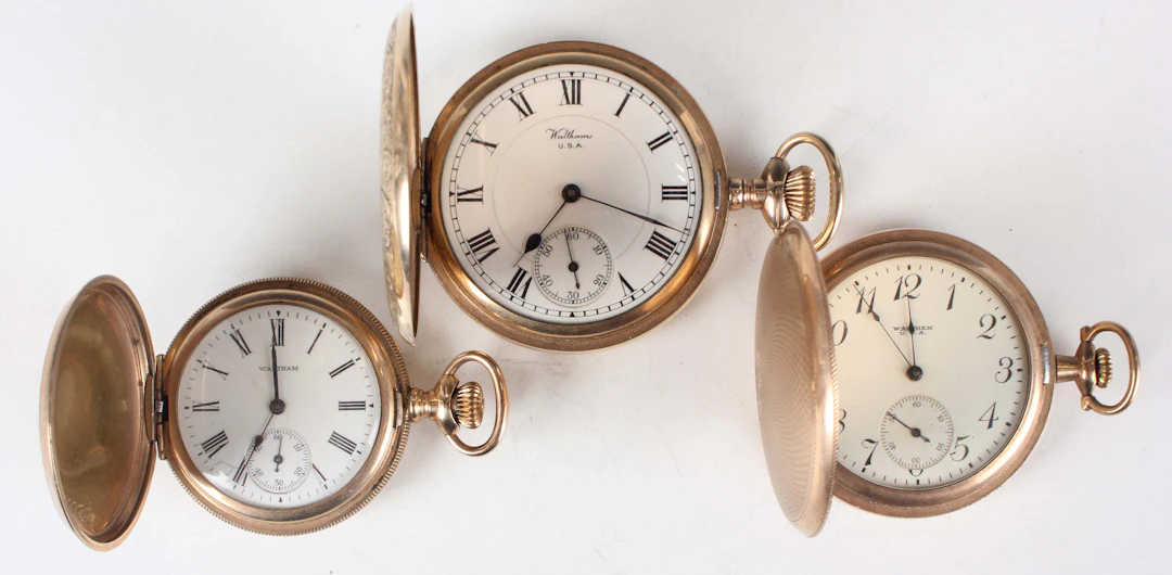 A Waltham U.S.A. gilt metal hunting cased keyless wind gentleman's