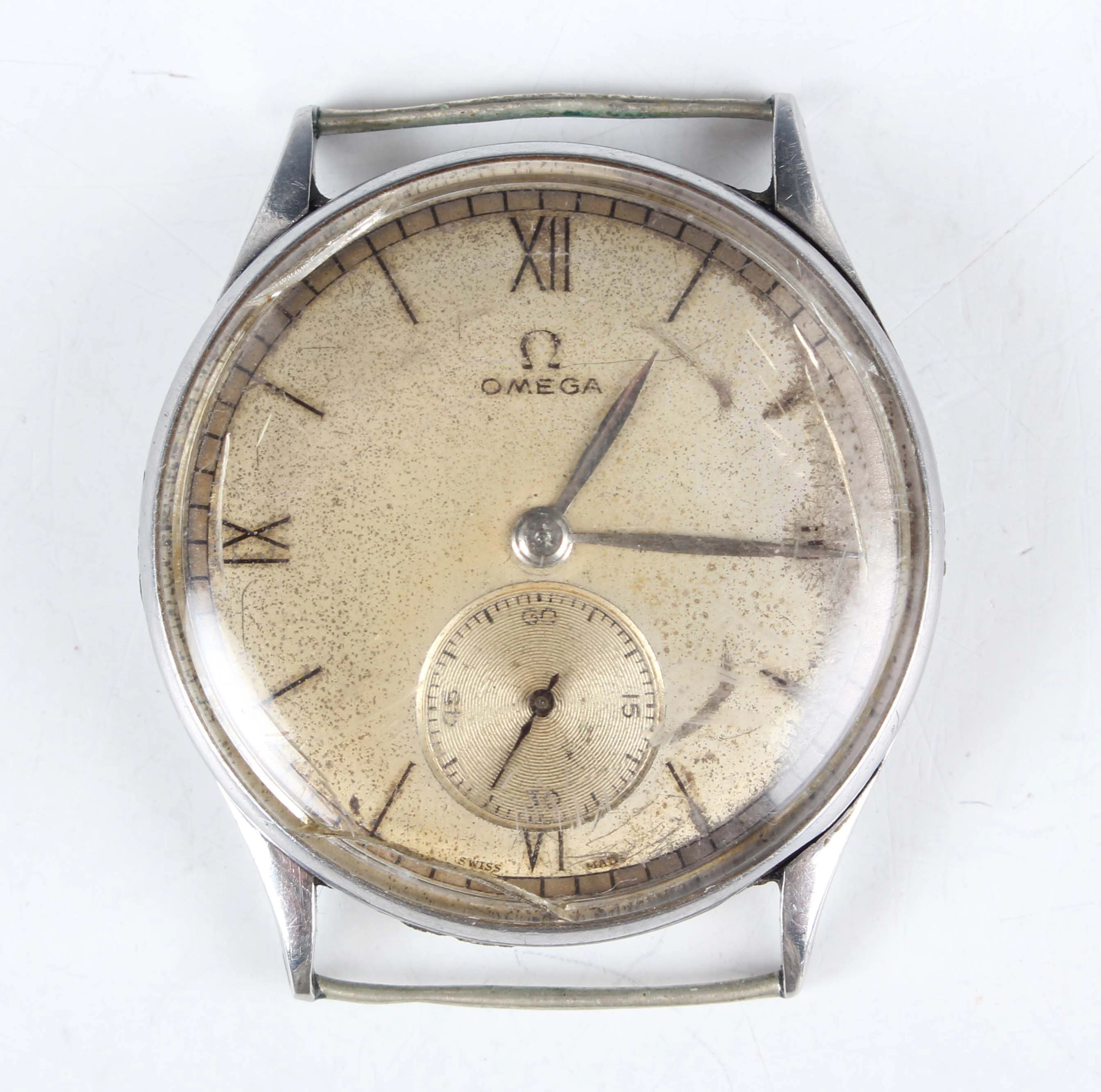 An Omega stainless steel circular cased gentleman's wristwatch, circa