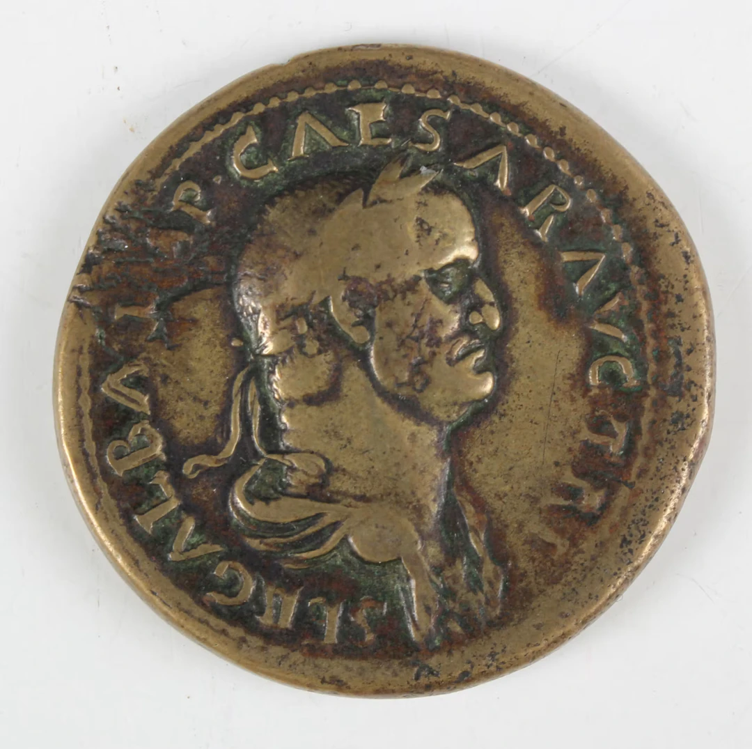 A Roman Empire Galba copper alloy sestertius 68-69 AD, Rome Mint