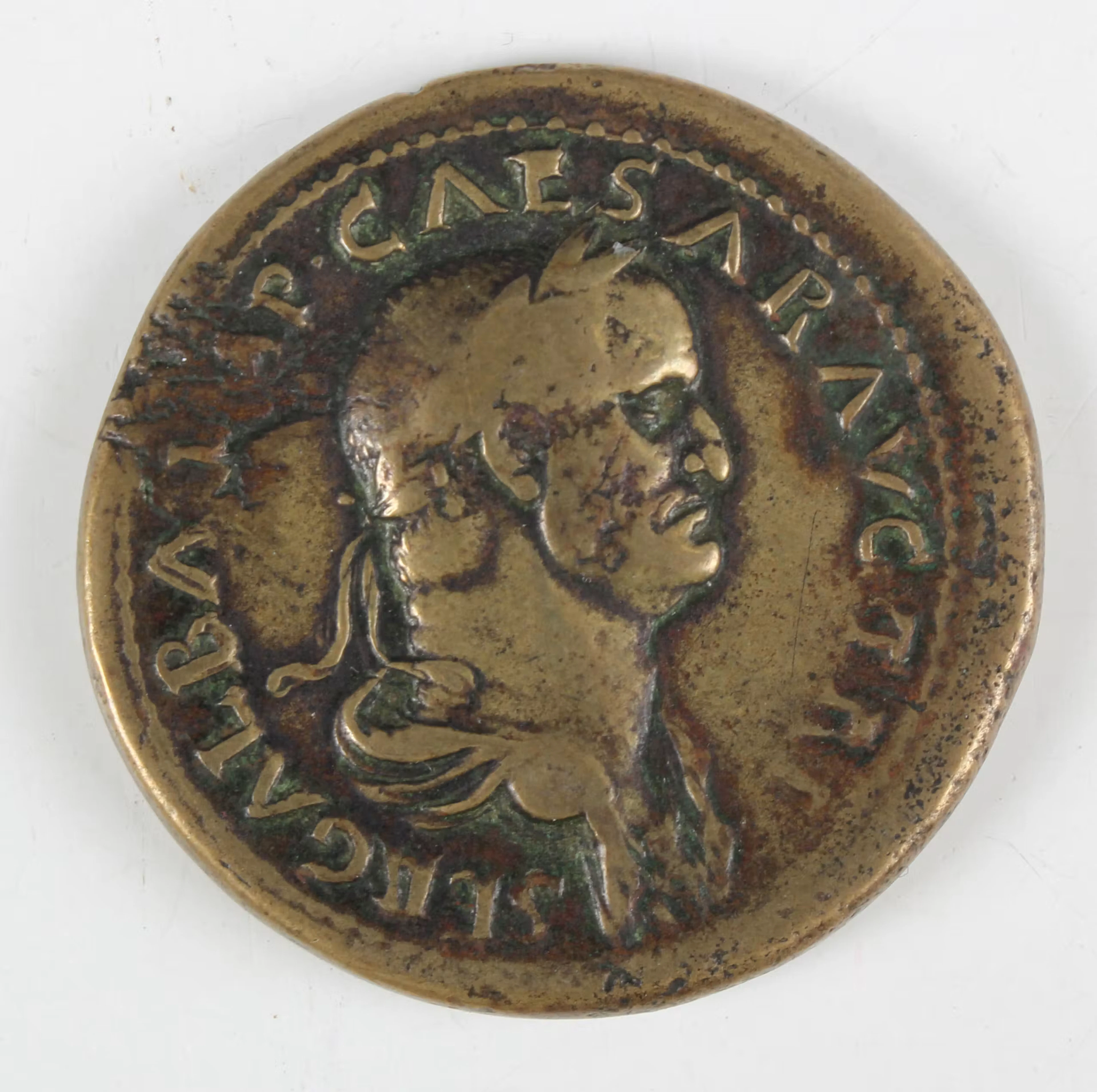 A Roman Empire Galba copper alloy sestertius 68-69 AD, Rome Mint