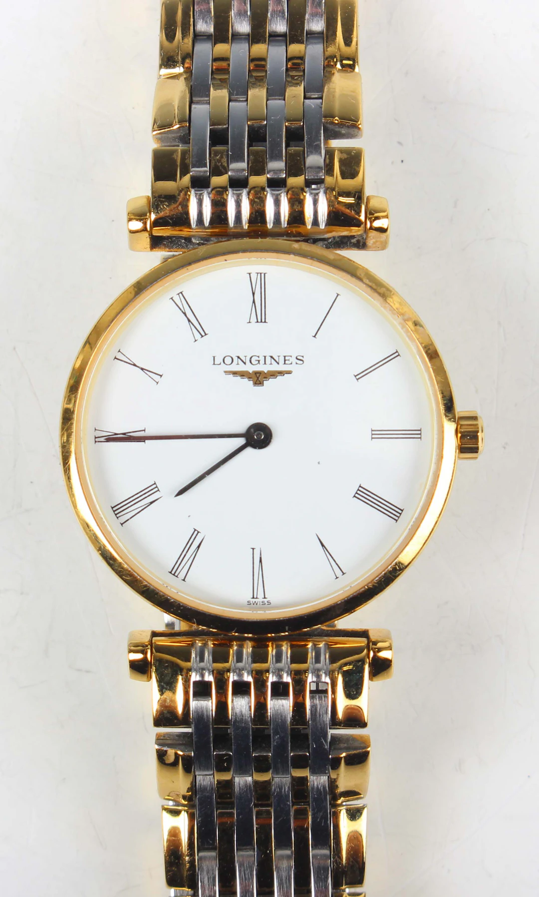 A Longines 'La Grande Classique de Longines' gilt metal and steel