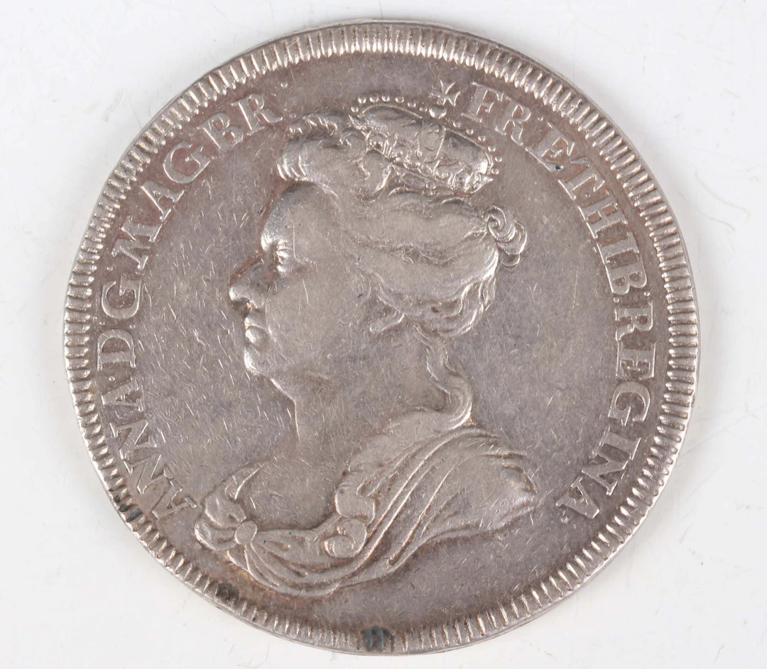 A scarce Queen Anne silver medallion celebrating her accession 1702