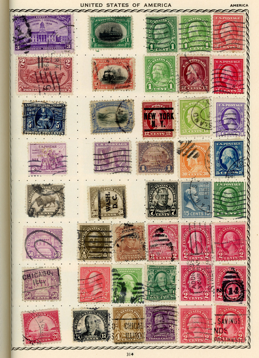 World stamps in three albums, most pre-1970s with Great Britain, British