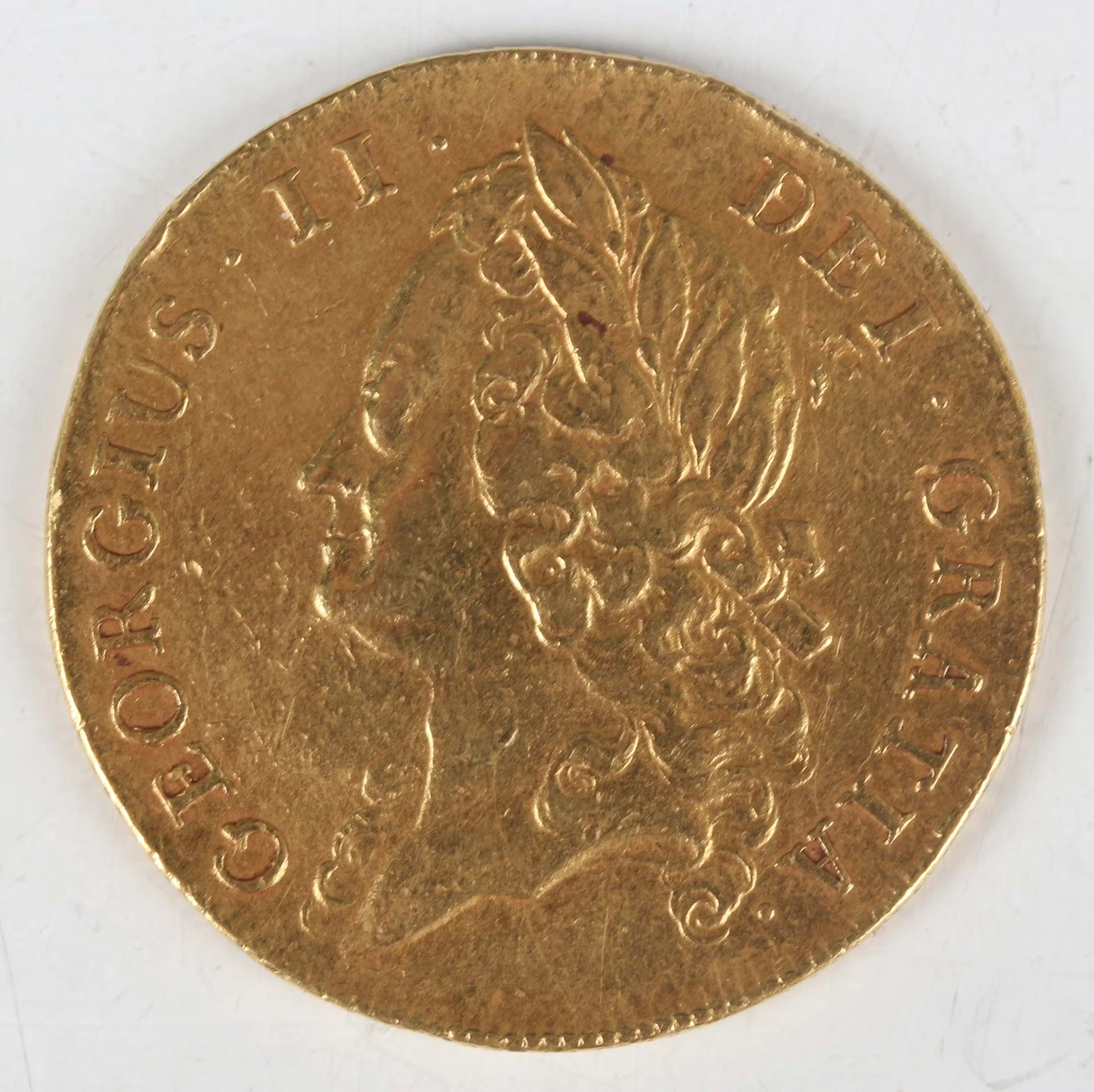 A scarce George II two guineas 1739, intermediate head, Sp 3668 (good/fine).
