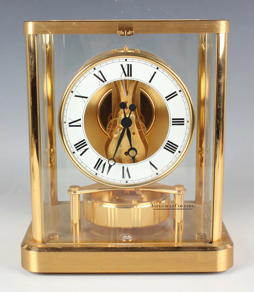 A Jaeger-LeCoultre Atmos mantel timepiece, circa 1980s, the signed