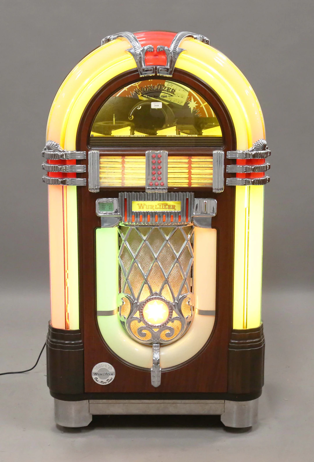 A Wurlitzer 1015-CD 'One More Time' model juke box, circa 1999, designed