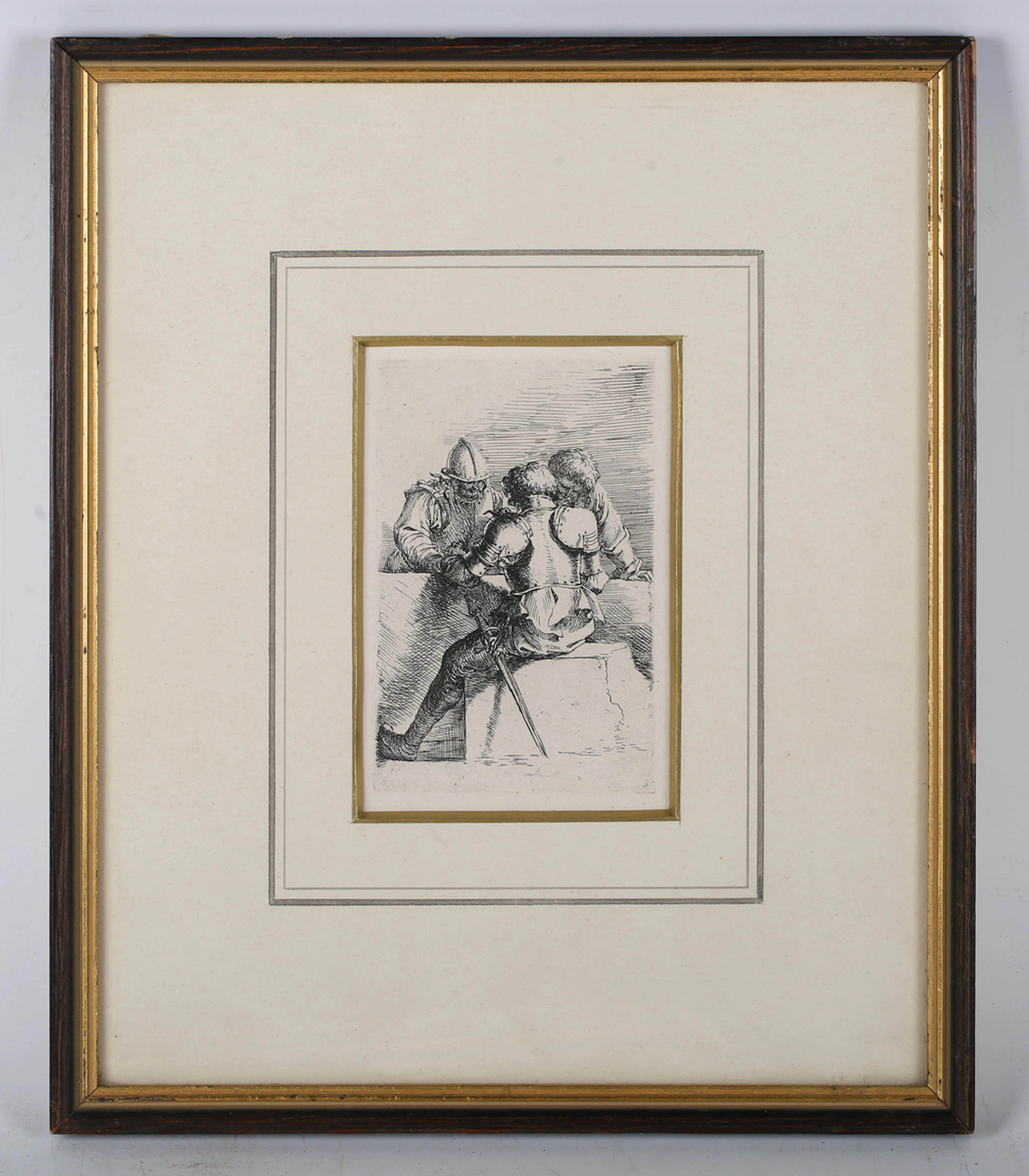 Salvator Rosa (Italian 1615-1673) - Three soldiers in conversation;
