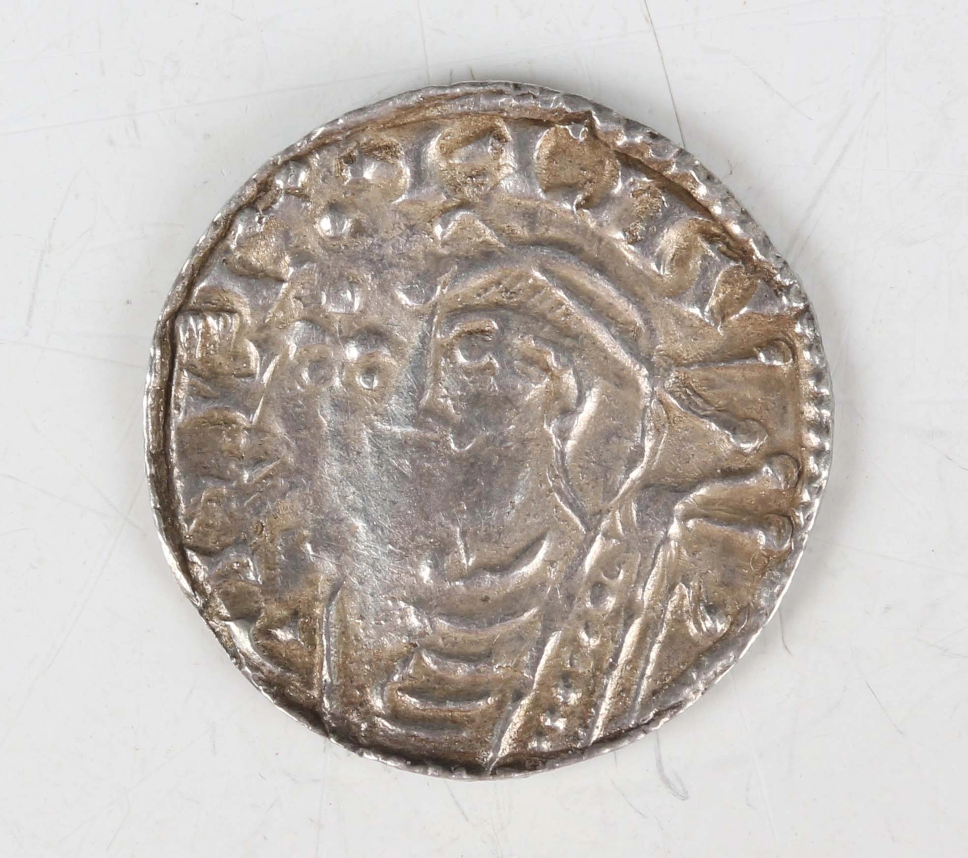 A Cnut hammered silver penny 1016-1035, short cross type, moneyer