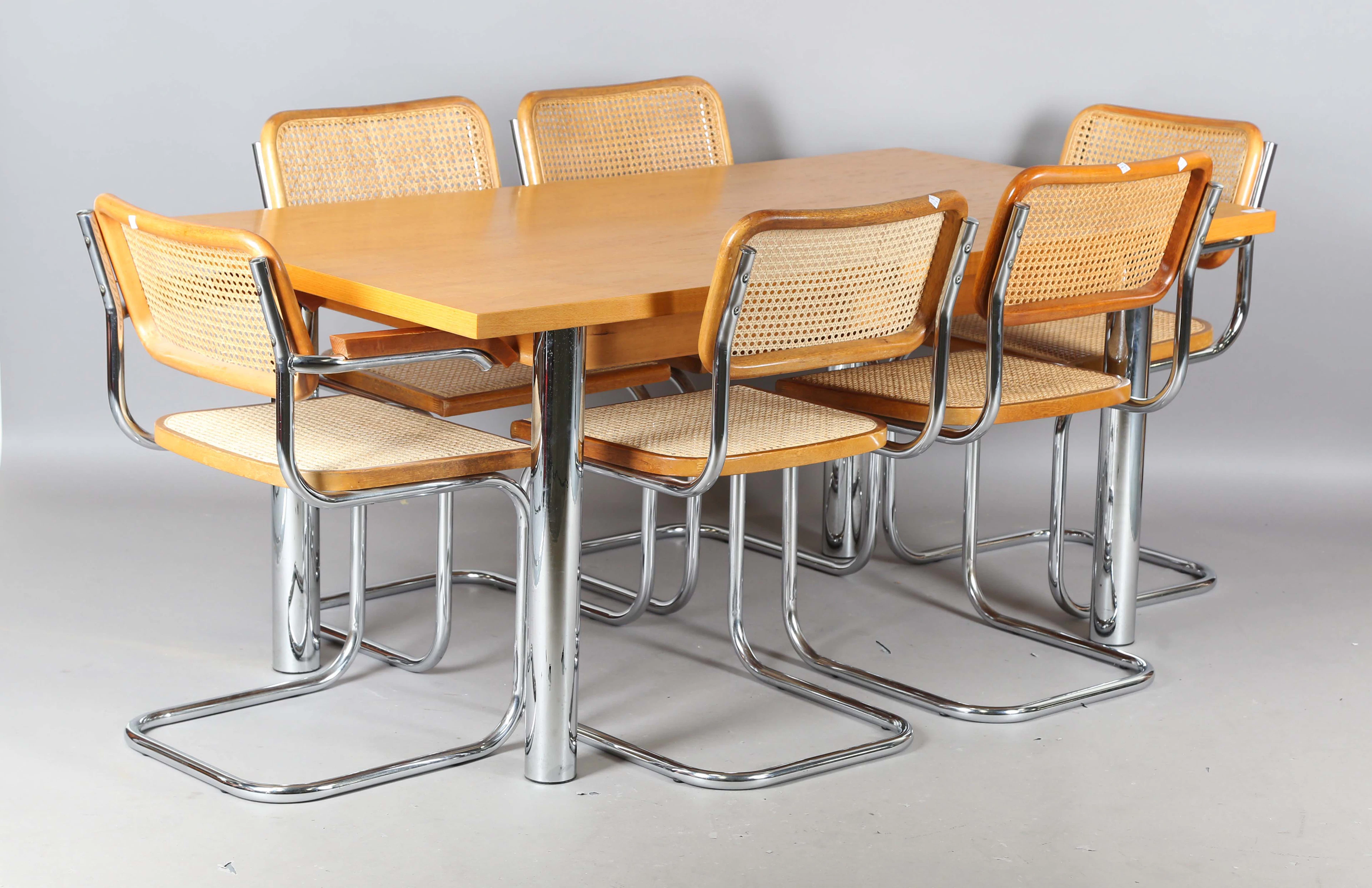 A set of six mid/late 20th century Cesca design cantilever chairs