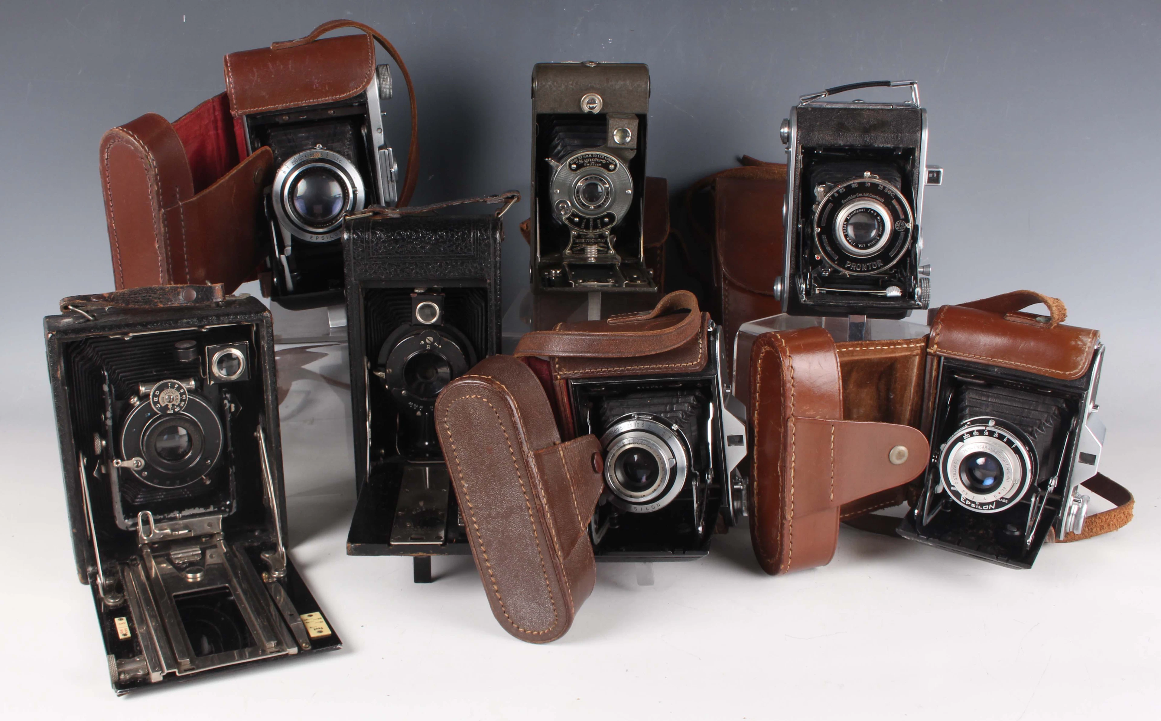 An Ensign Selfix 820 folding camera with Ross Xpres 105mm f/3.8 lens
