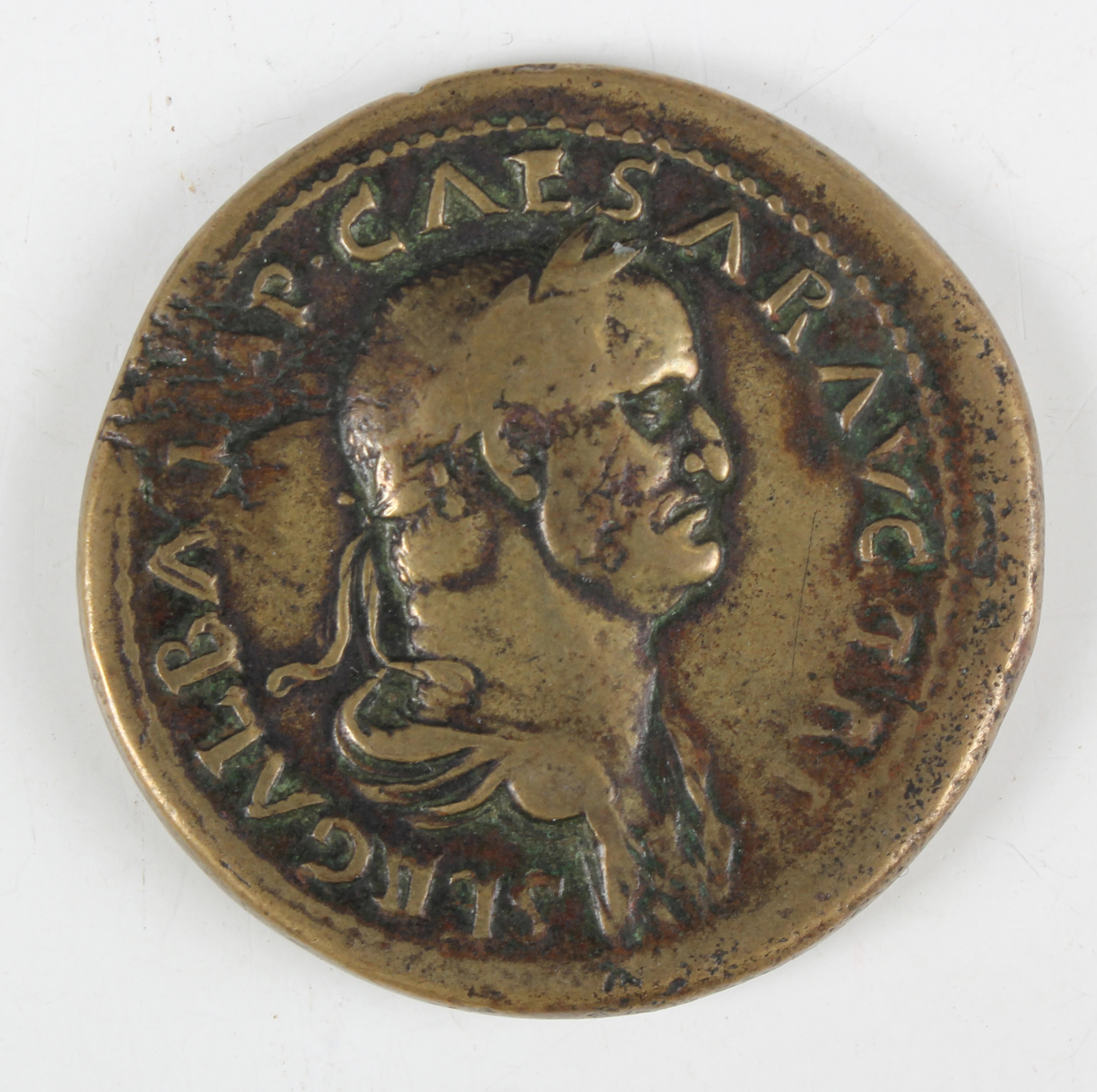 A Roman Empire Galba copper alloy sestertius 68-69 AD, Rome Mint