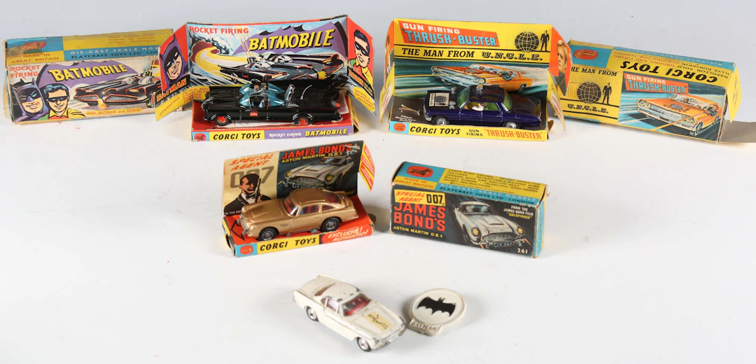 Four Corgi Toys television and film vehicles, comprising No. 261 James