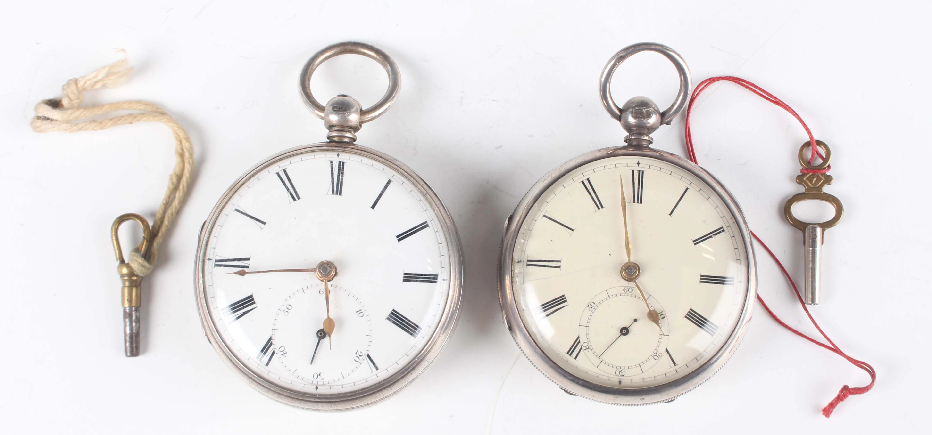 A Victorian silver cased keywind open-faced gentleman's pocket watch