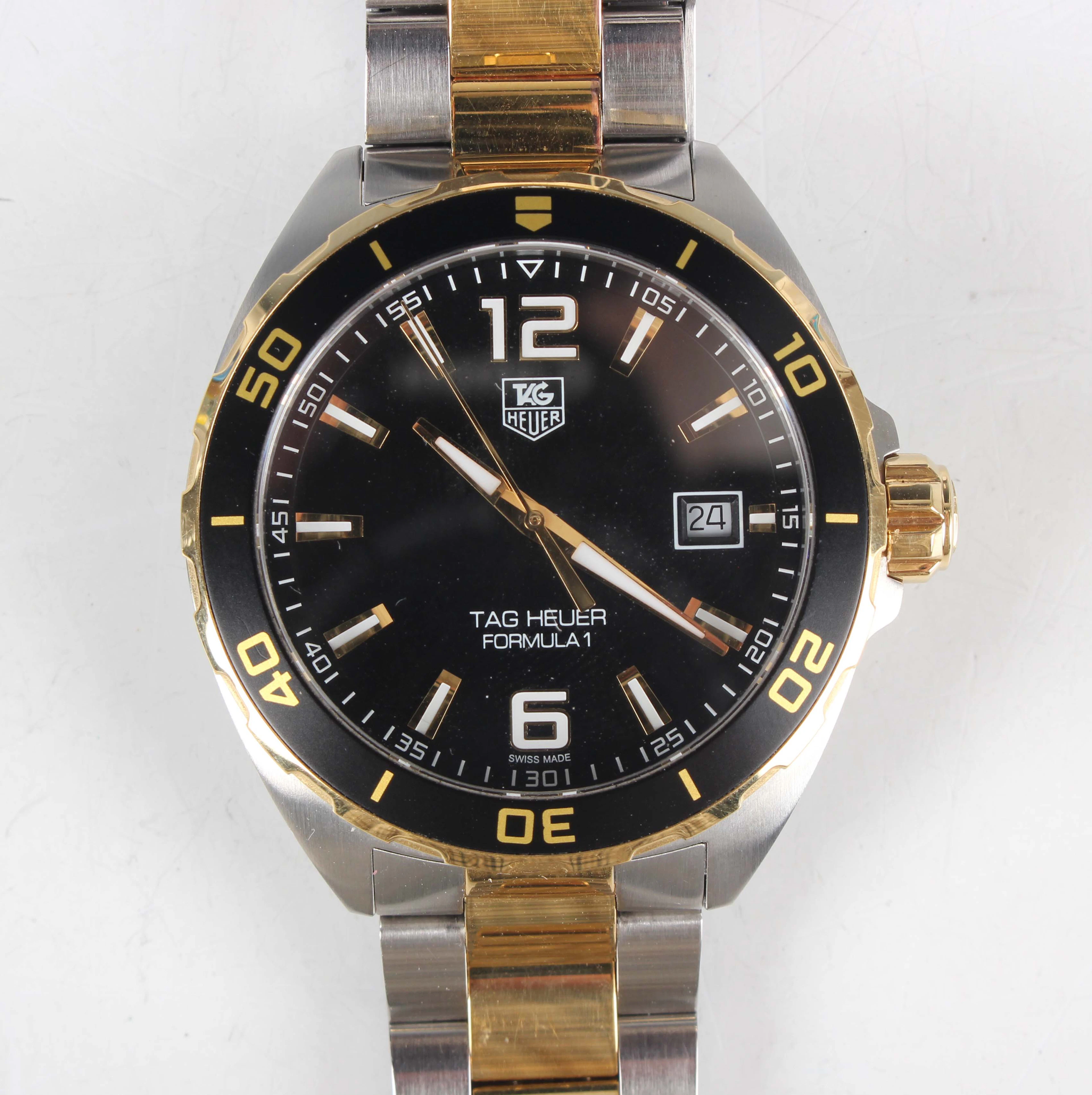 A Tag Heuer Formula 1 stainless steel and gilt bi-colour cased gentleman's