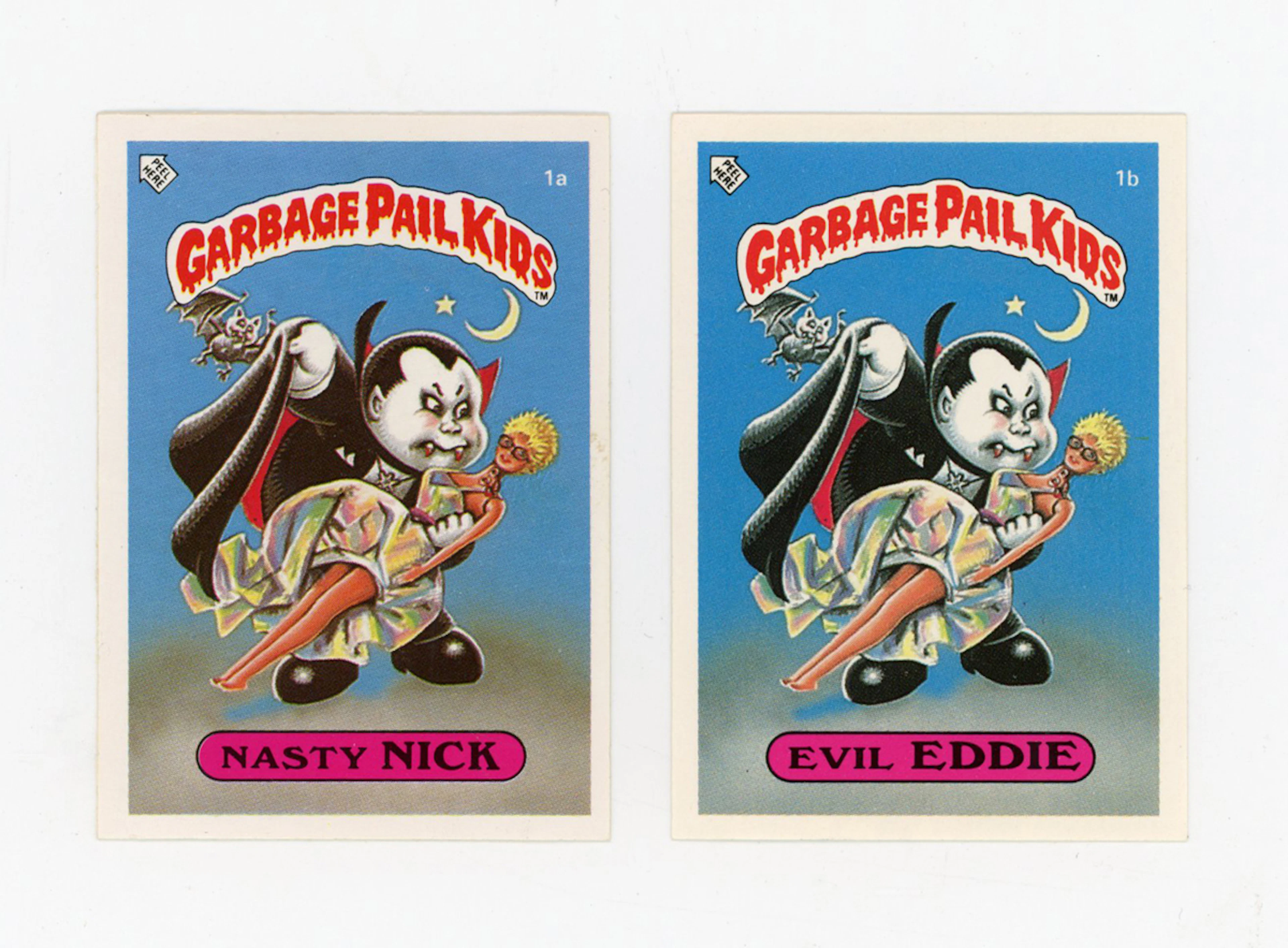Two albums containing a collection of Topps ‘Garbage Pail Kids’ sticker