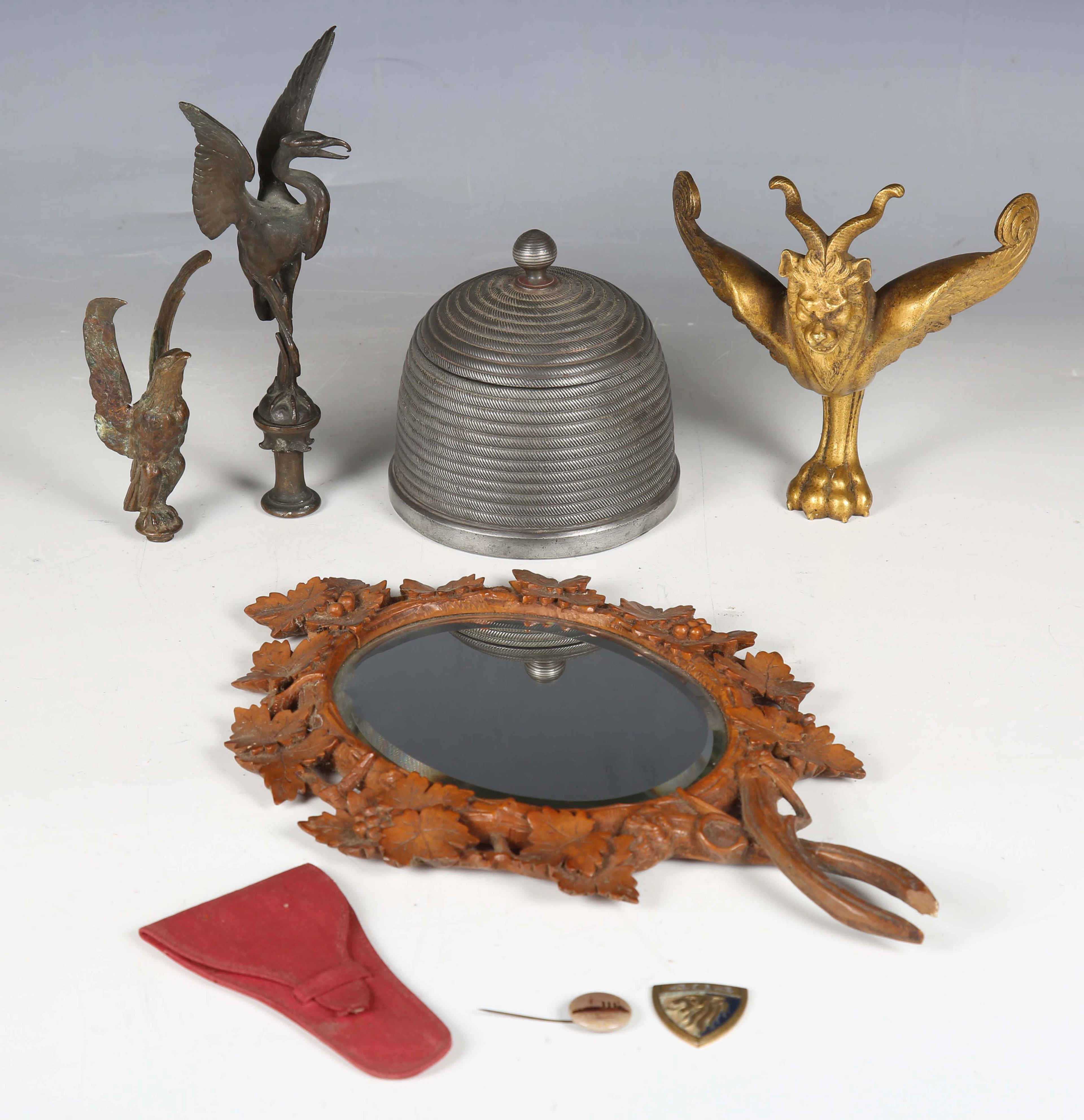 A small group of collectors' items, including a 19th century gilt