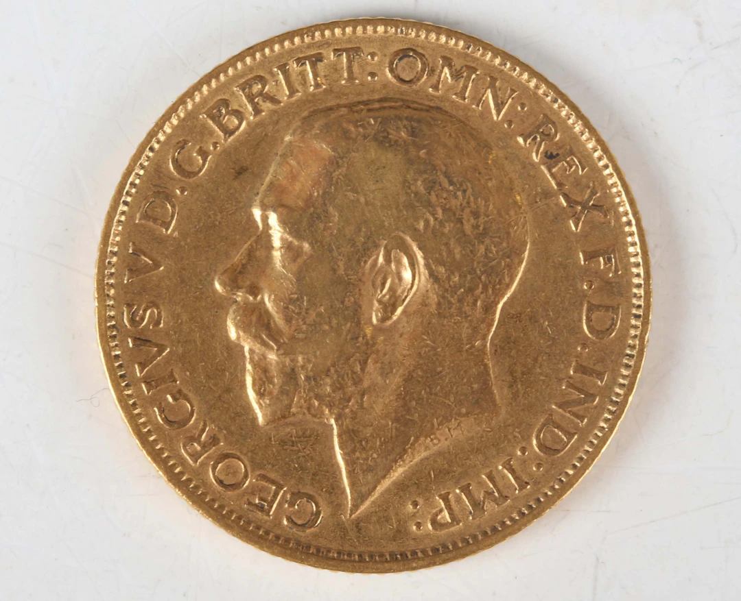 A George V sovereign 1912. Note: this lot includes an HMRC classified
