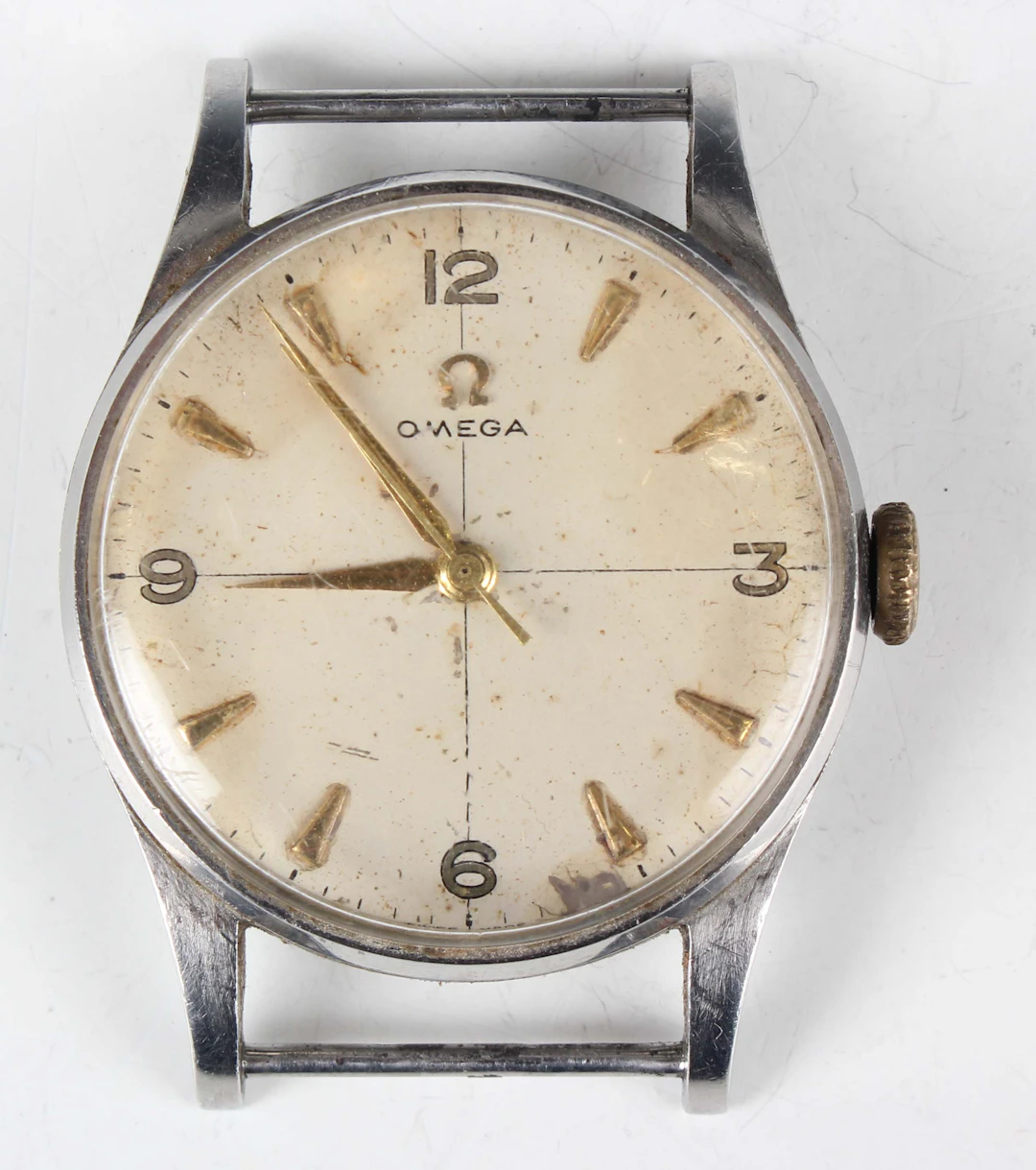 An Omega steel circular cased gentleman's wristwatch, circa 1943