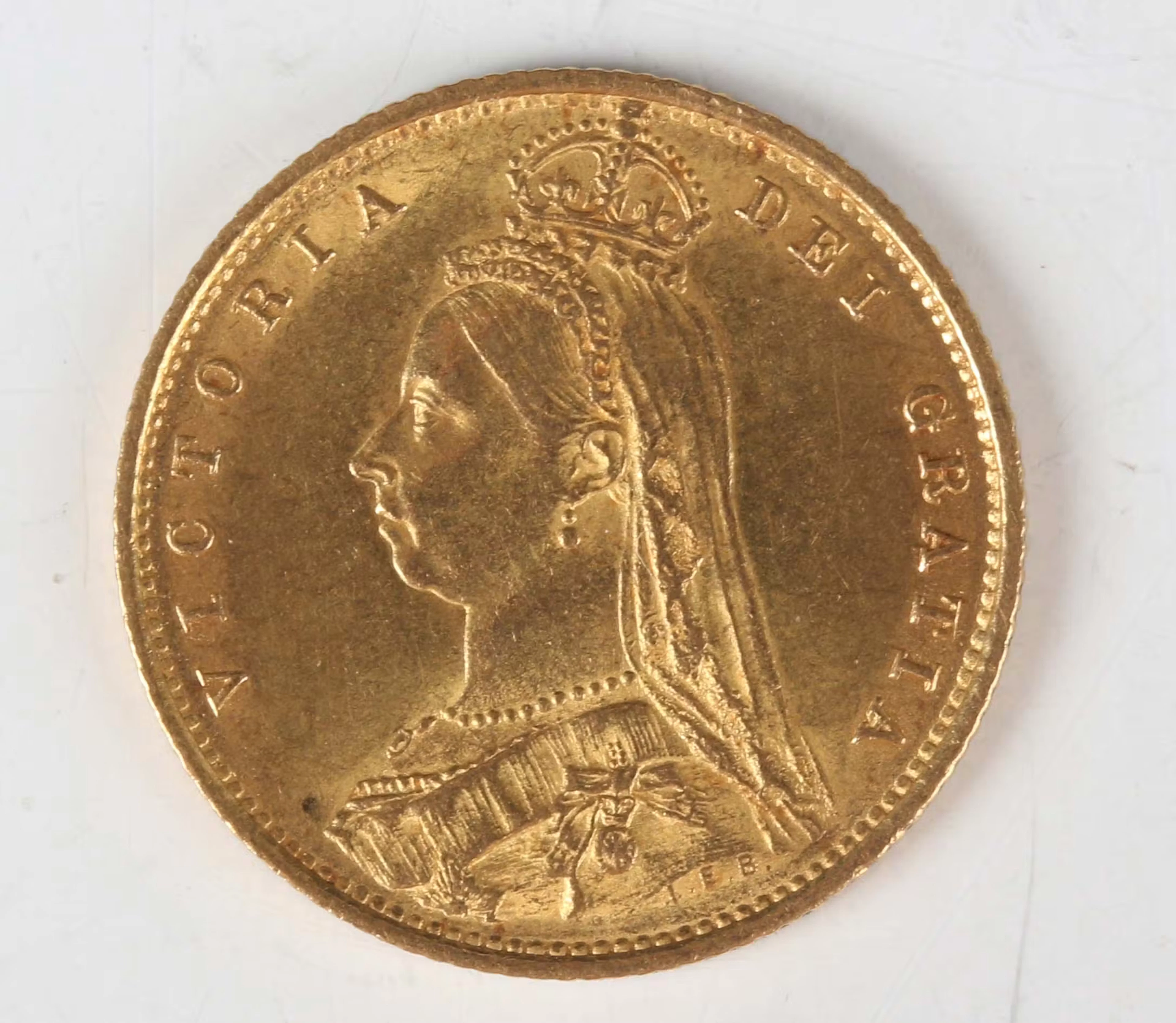 A Victoria Jubilee Head half-sovereign 1887. Note: this lot includes