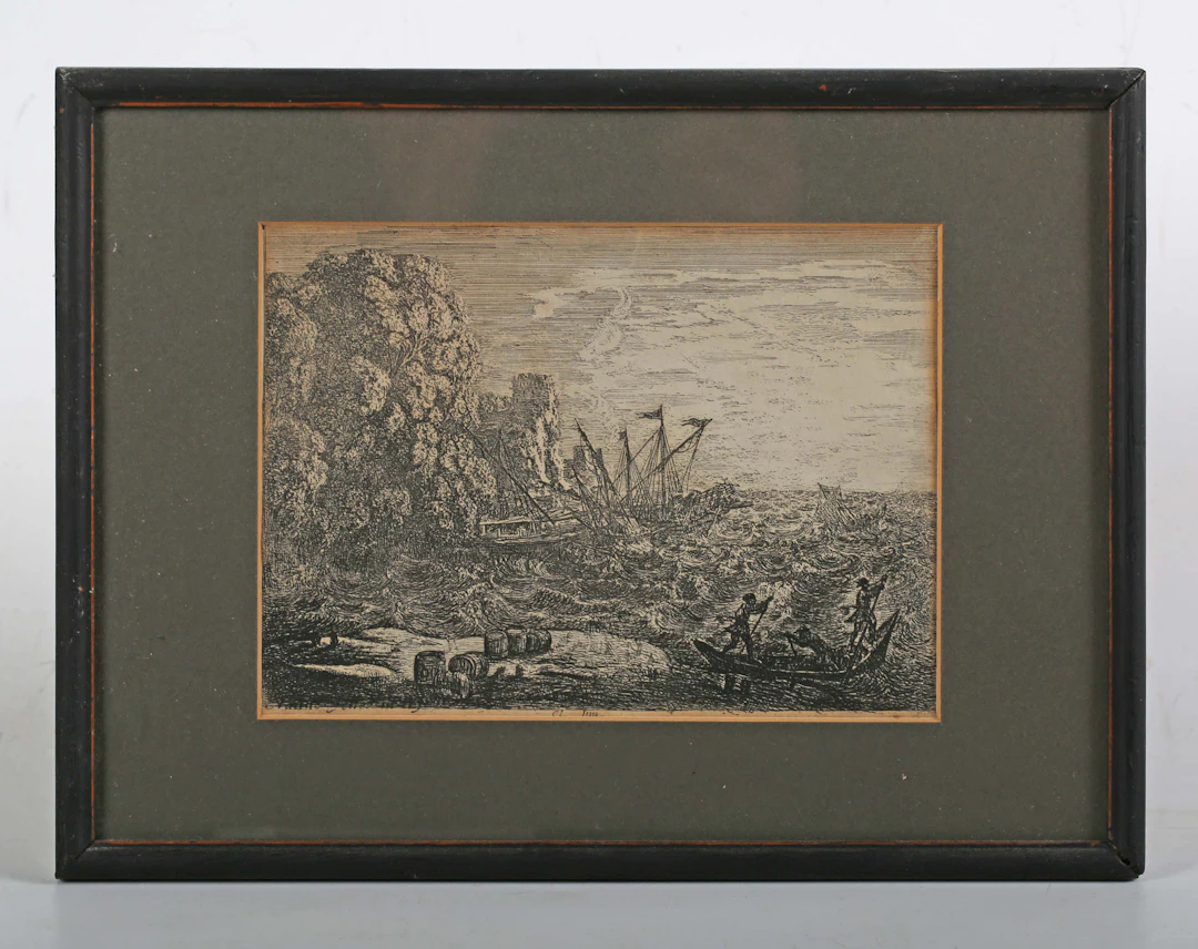 After Claude Gellée (Claude Lorrain) - Study with Brigands (lower