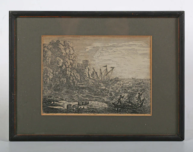 After Claude Gellée (Claude Lorrain) - Study with Brigands (lower