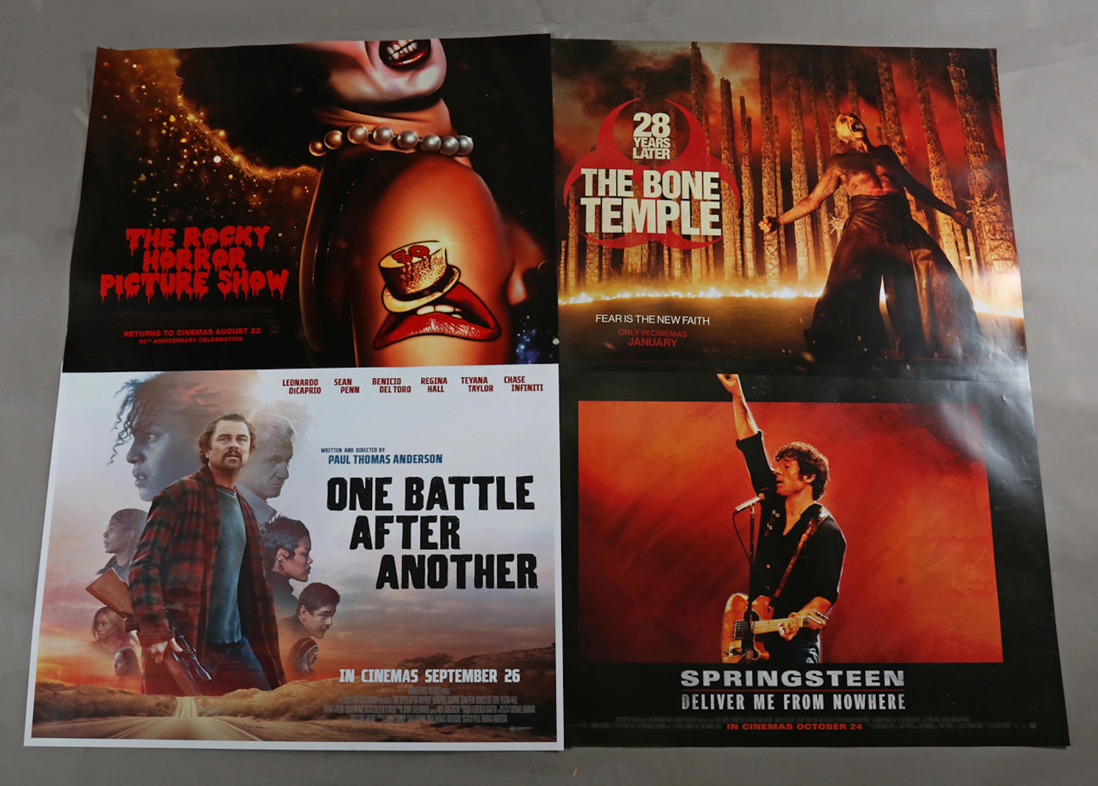 A group of 33 modern U.K. Quad cinema posters, including 'The Rocky