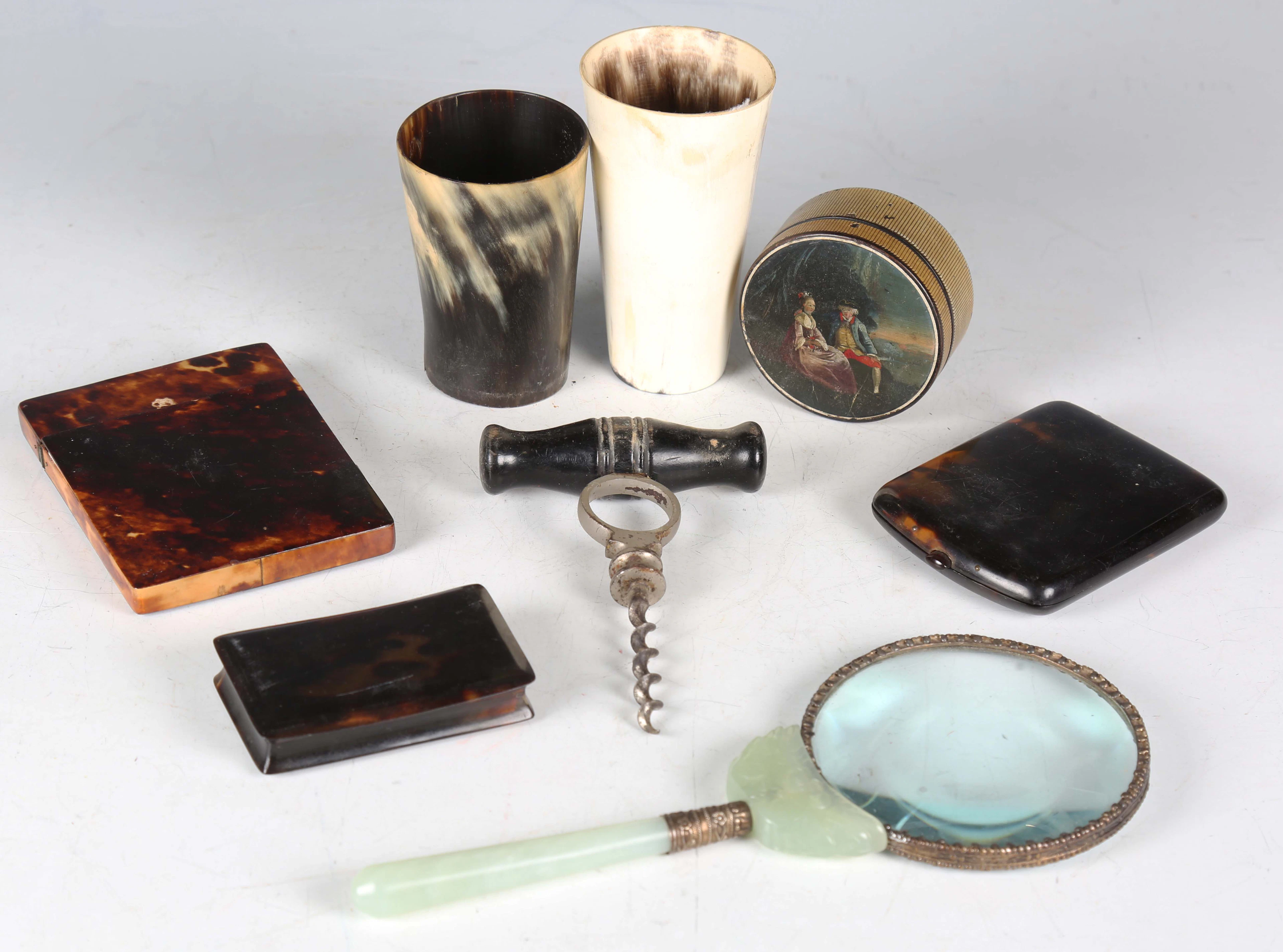 A mixed group of collectors' items, including a late 18th century