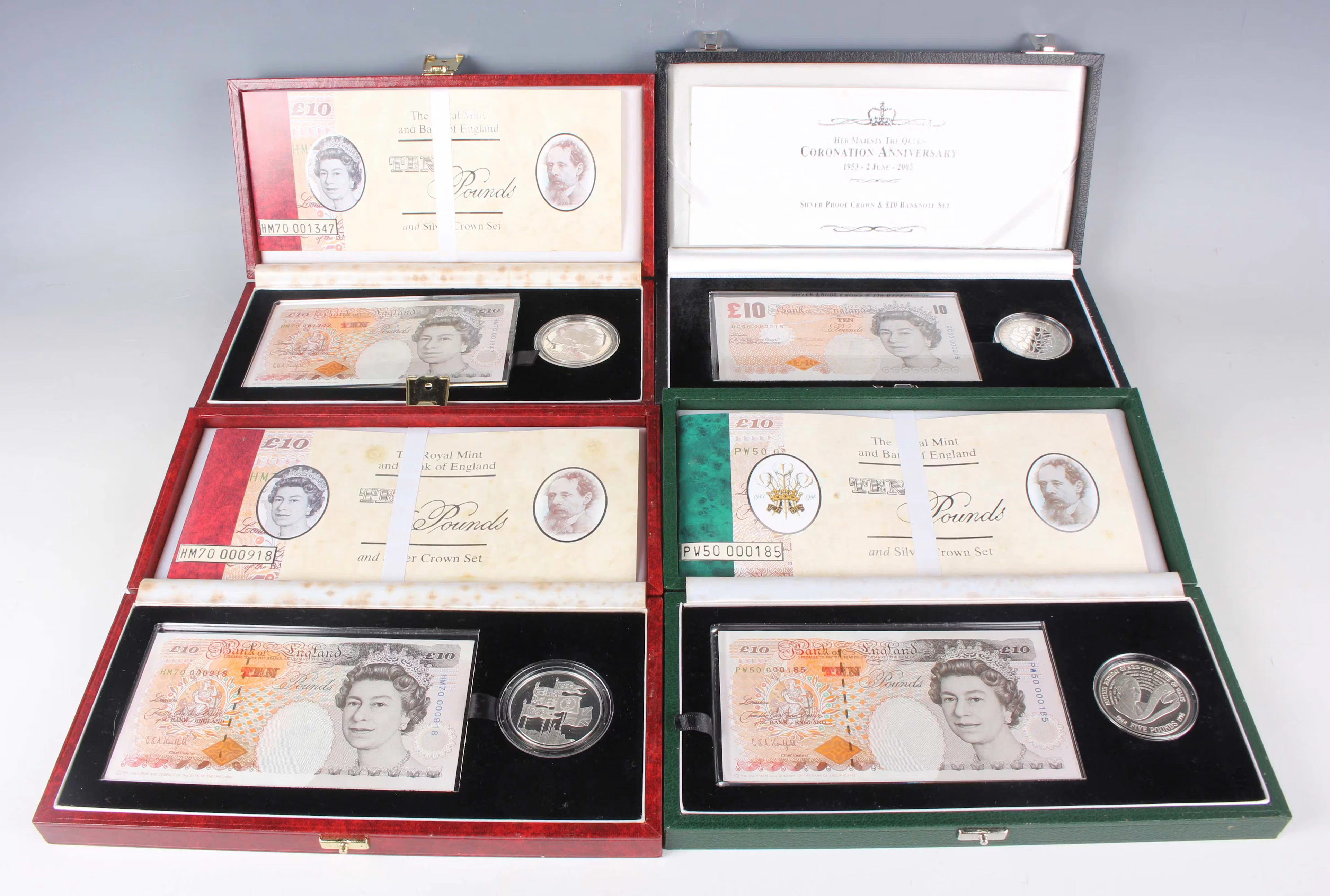 A group of four Elizabeth II Royal Mint and Bank of England silver