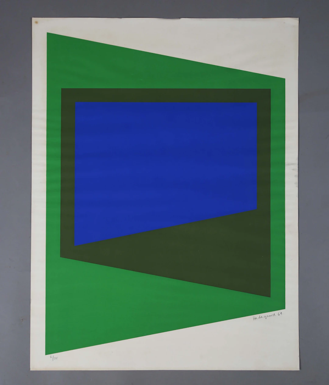Peter Hedegaard (British 1929-2008) - Blue and Green, colour screenprint