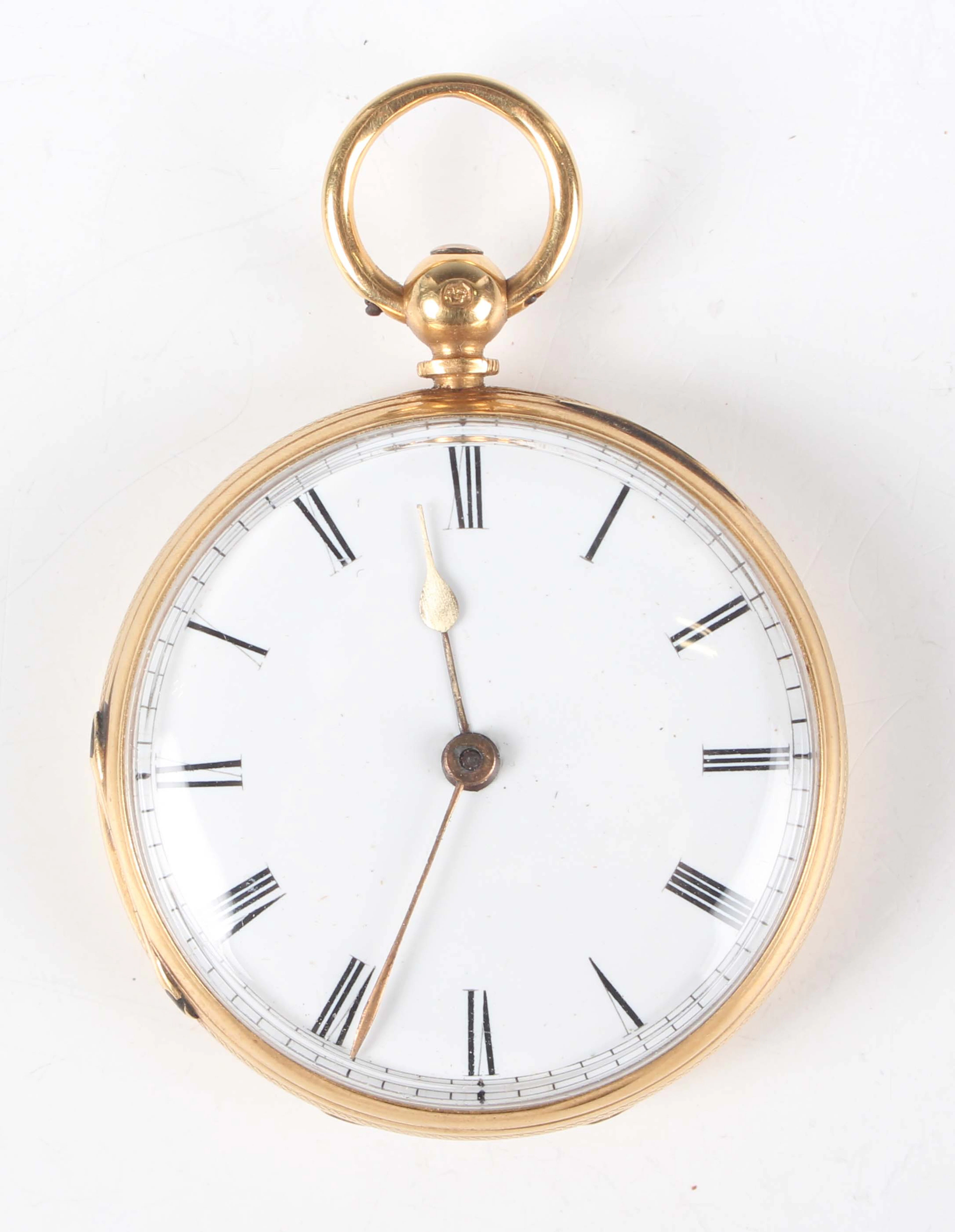 A Victorian 18ct gold cased keywind open-faced gentleman's pocket