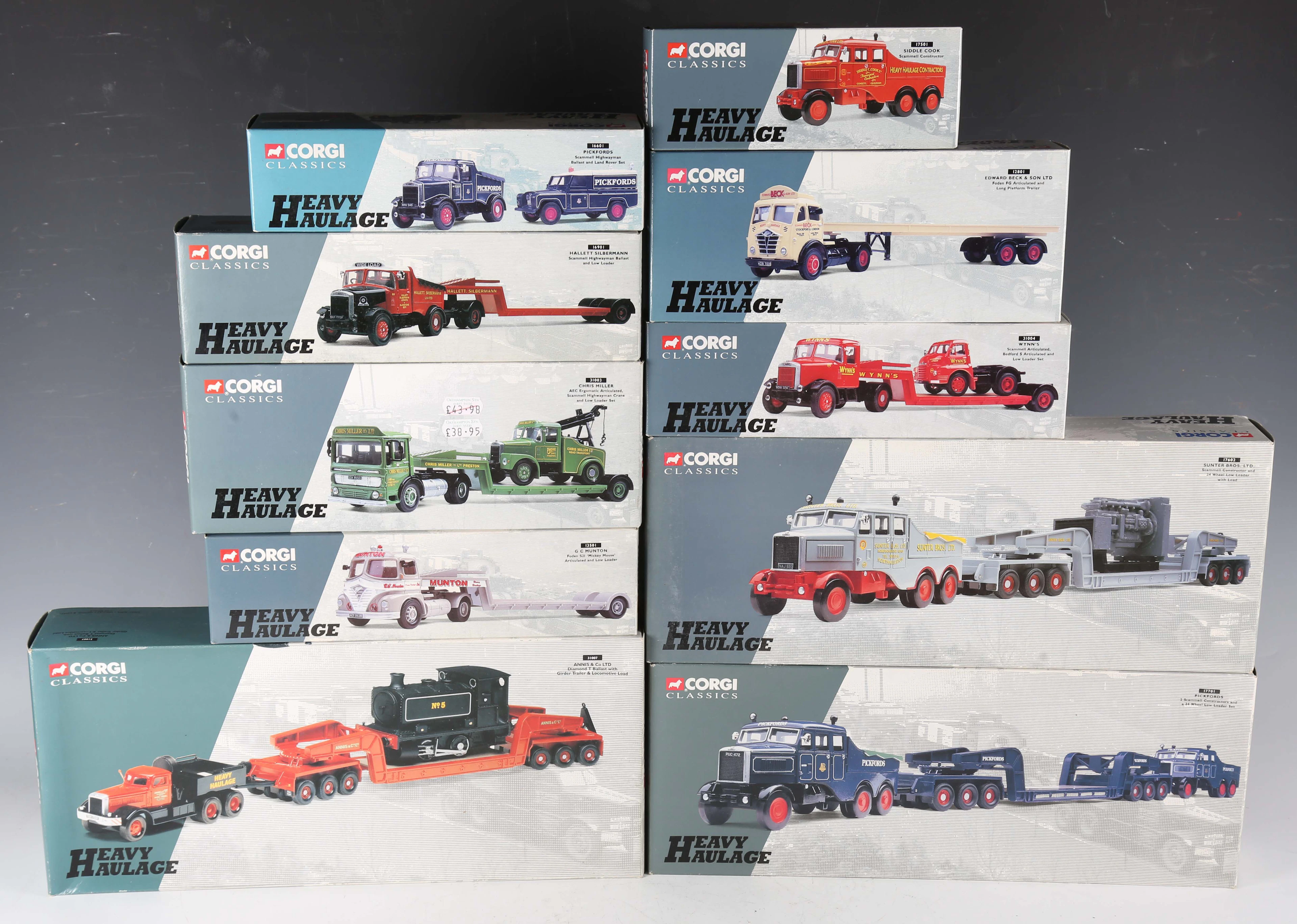 Ten Corgi Classics Heavy Haulage vehicles, comprising No. 17701 Pickfords