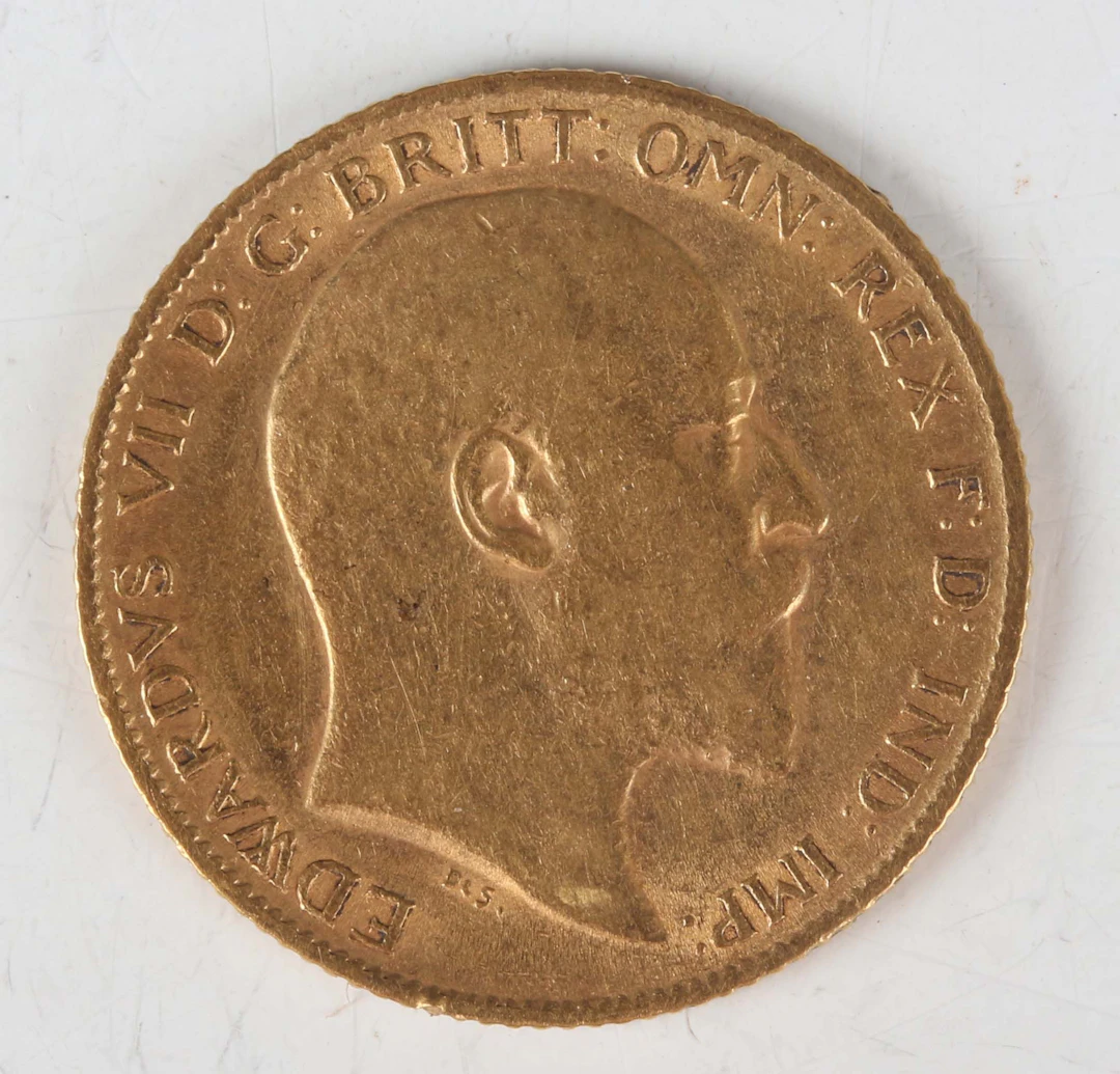 An Edward VII half-sovereign 1906. Note: this lot includes an HMRC