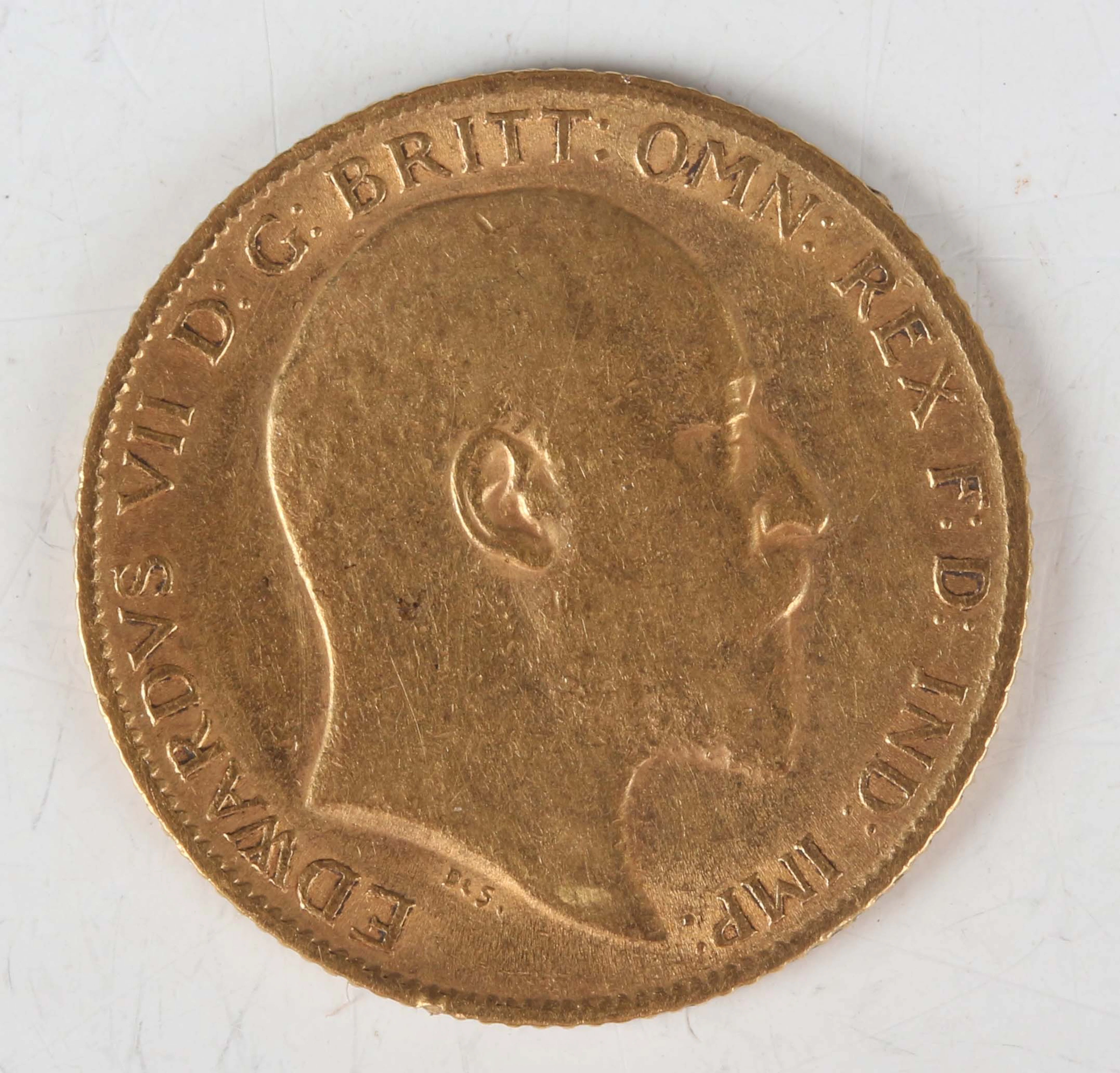 An Edward VII half-sovereign 1906. Note: this lot includes an HMRC